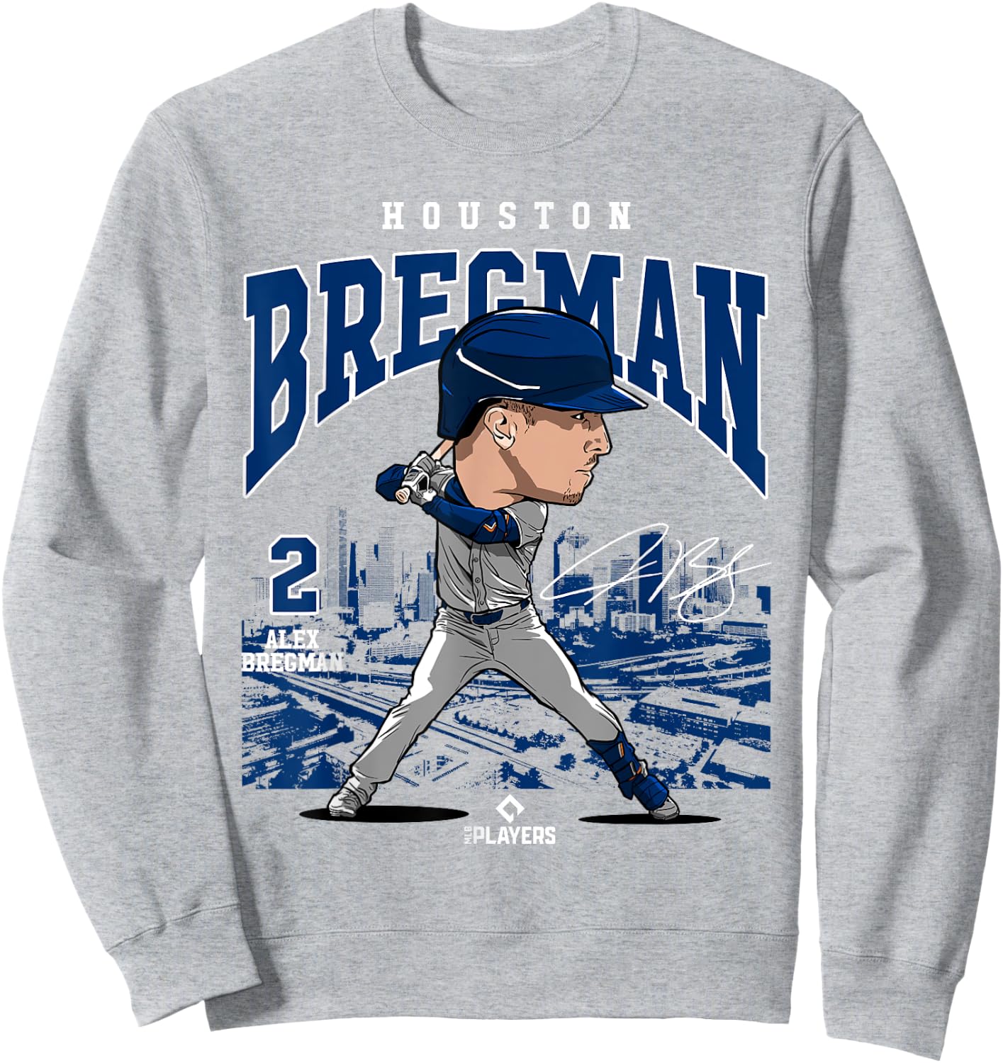 Alex Bregman | Houston Baseball MLB Players | MLBBRE4063 Sweatshirt - Sweatshirt | Ash
