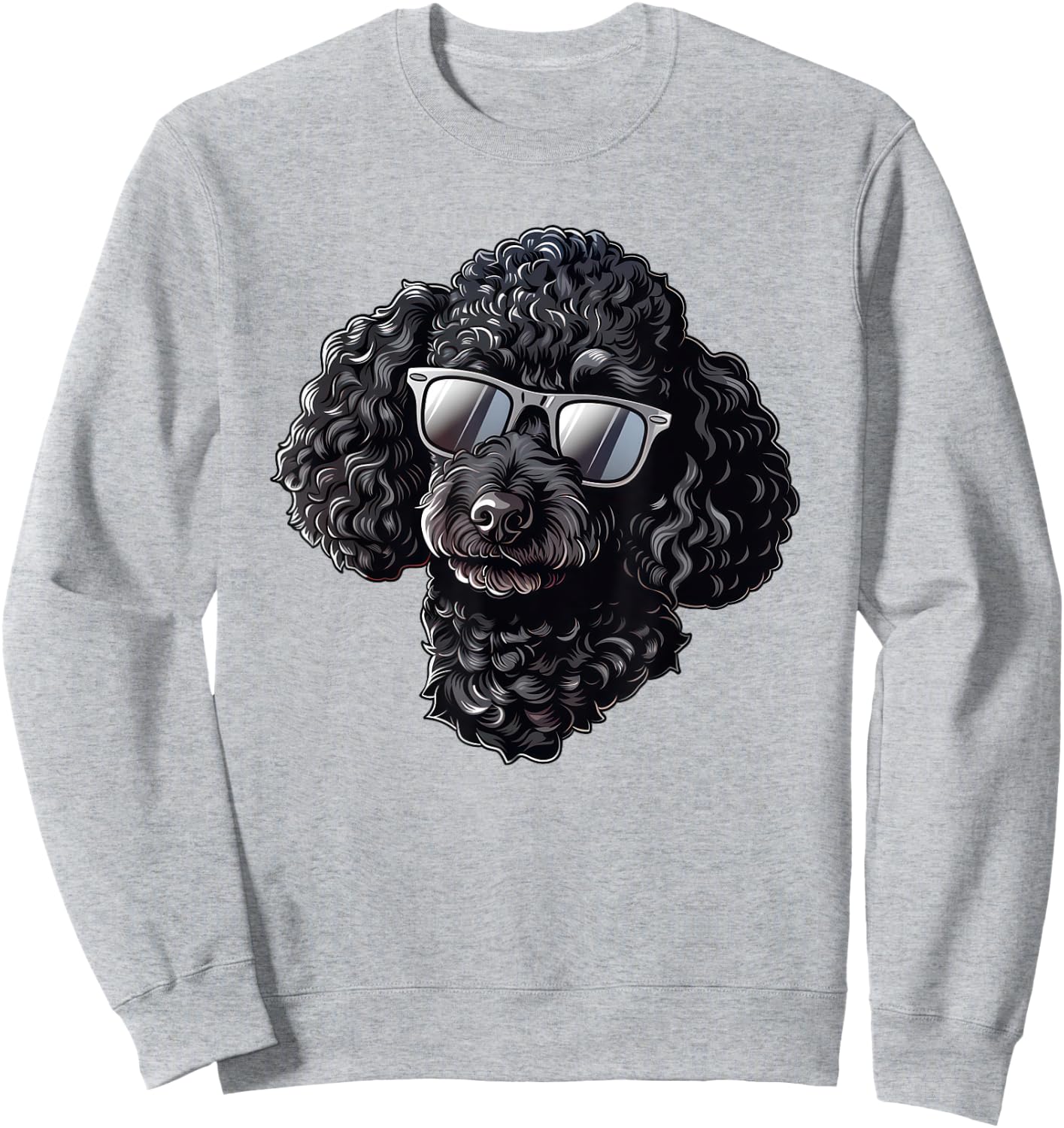 Poodle Dog Sunglasses Women Girls Kids Sweatshirt - Sweatshirt | Ash