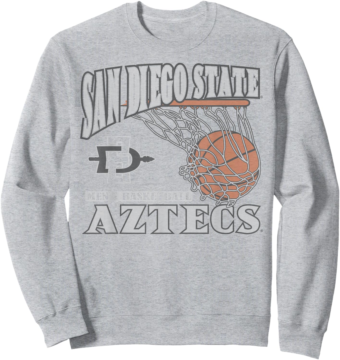 San Diego State Aztecs Men's Basketball Vintage Lift Red Sweatshirt - Sweatshirt | Ash