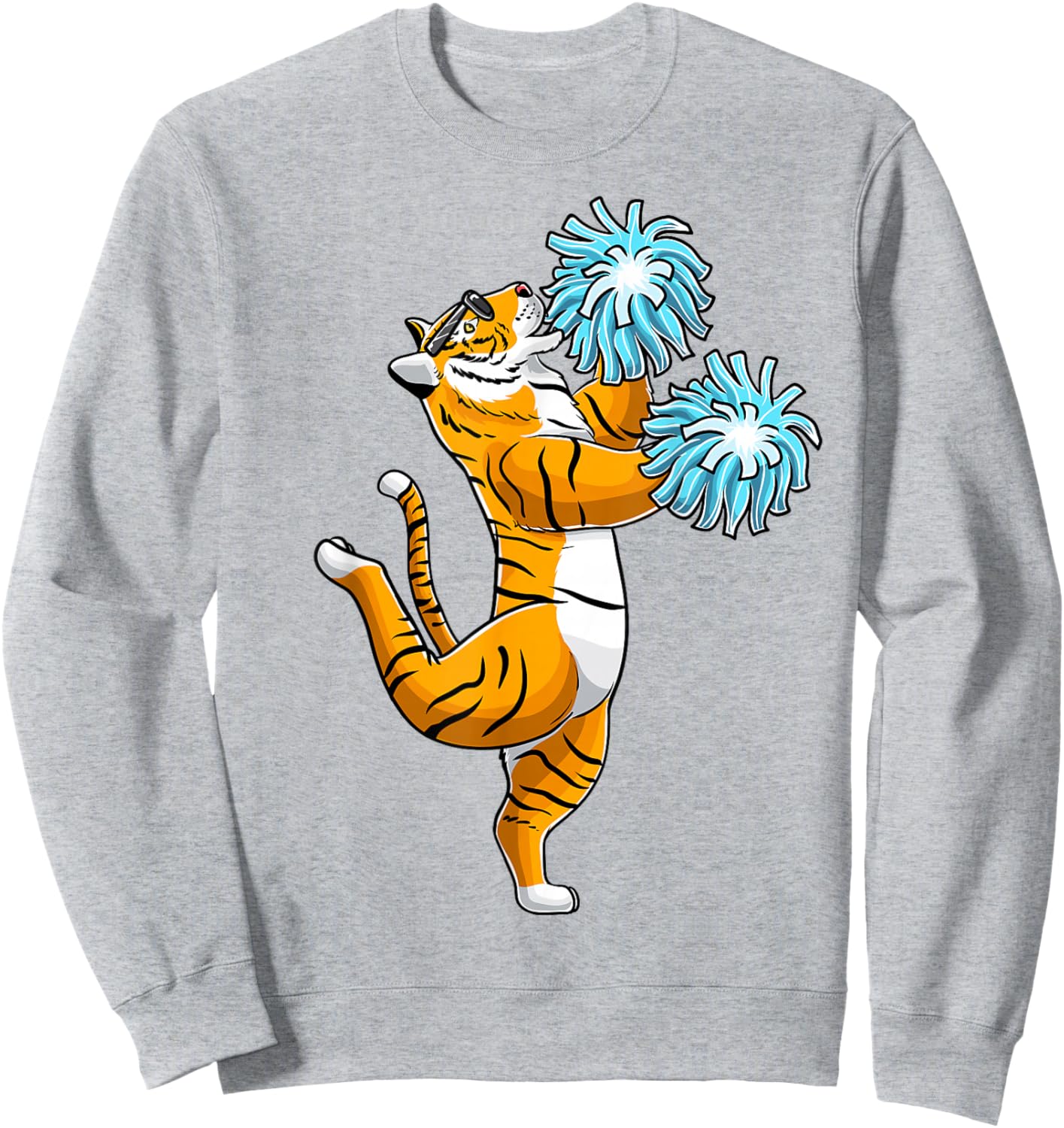 Cheerleading Tiger Cheerleader Cheer Flyer Sweatshirt - Sweatshirt | Ash