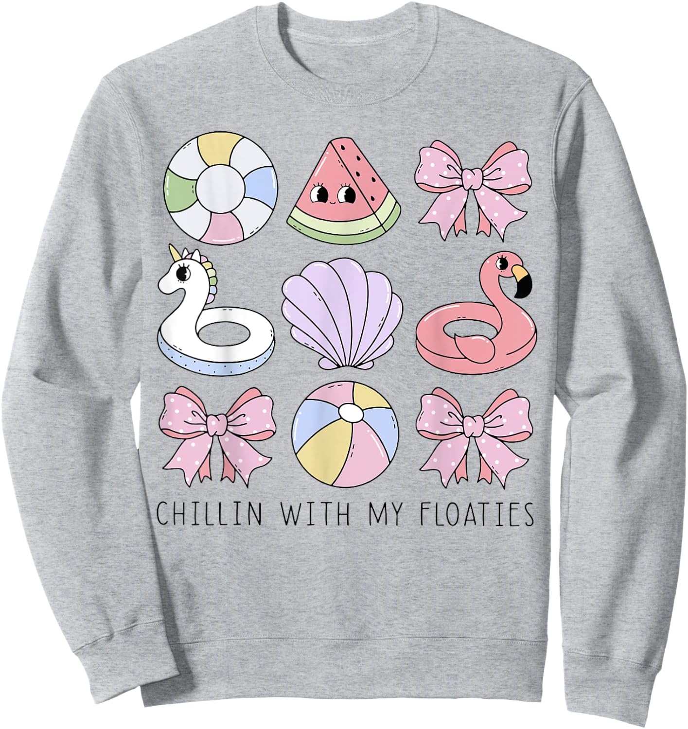 Chillin With My Floaties Sweatshirt - Sweatshirt | Ash