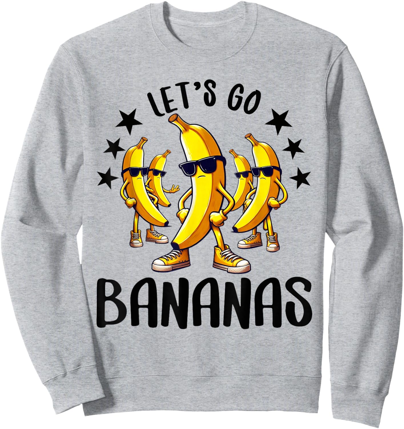 Funny Bananas Shirt Cute Banana Gifts Funny Lets go Bananas Sweatshirt - Sweatshirt | Ash