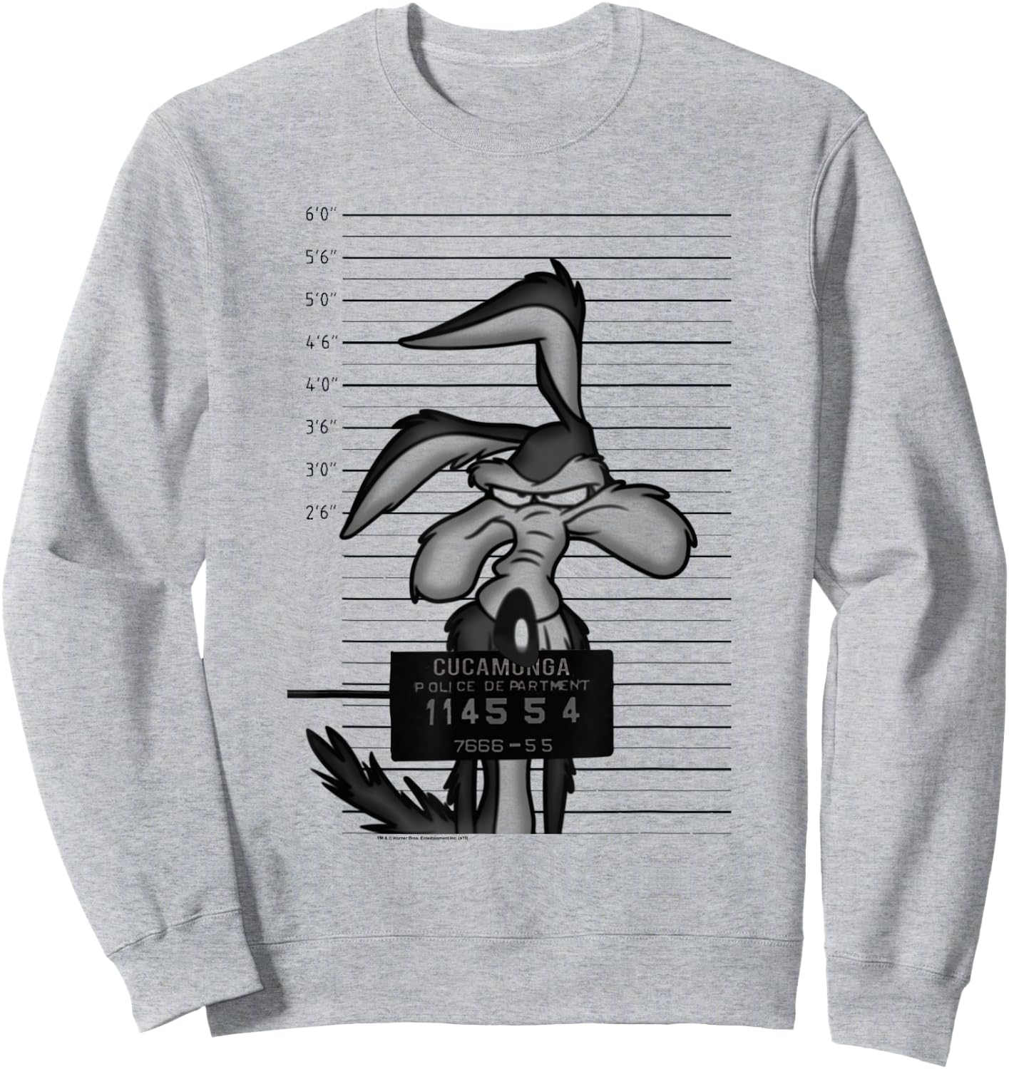 Looney Tunes Wile E. Coyote Busted Sweatshirt - Sweatshirt | Ash