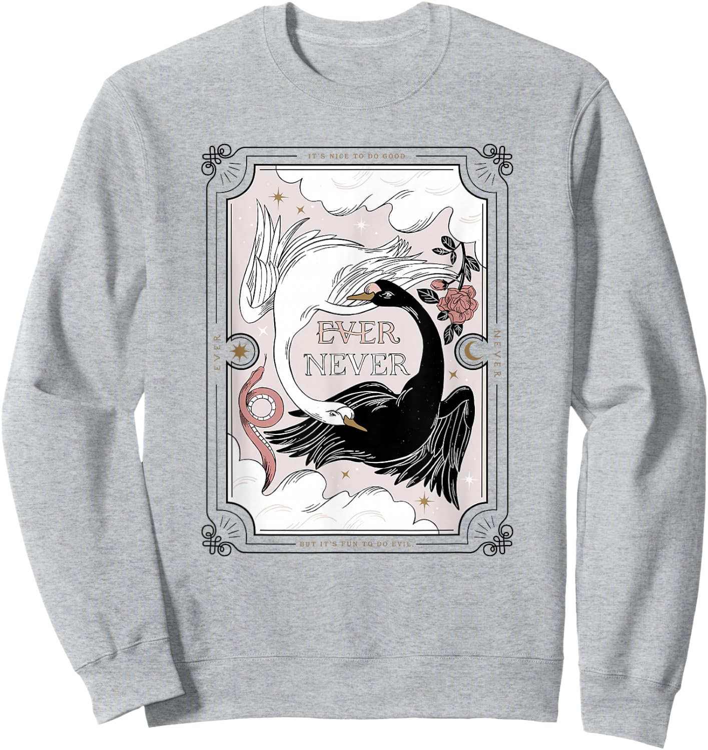 The School for Good and Evil Ever Never Black & White Geese Sweatshirt - Sweatshirt | Ash