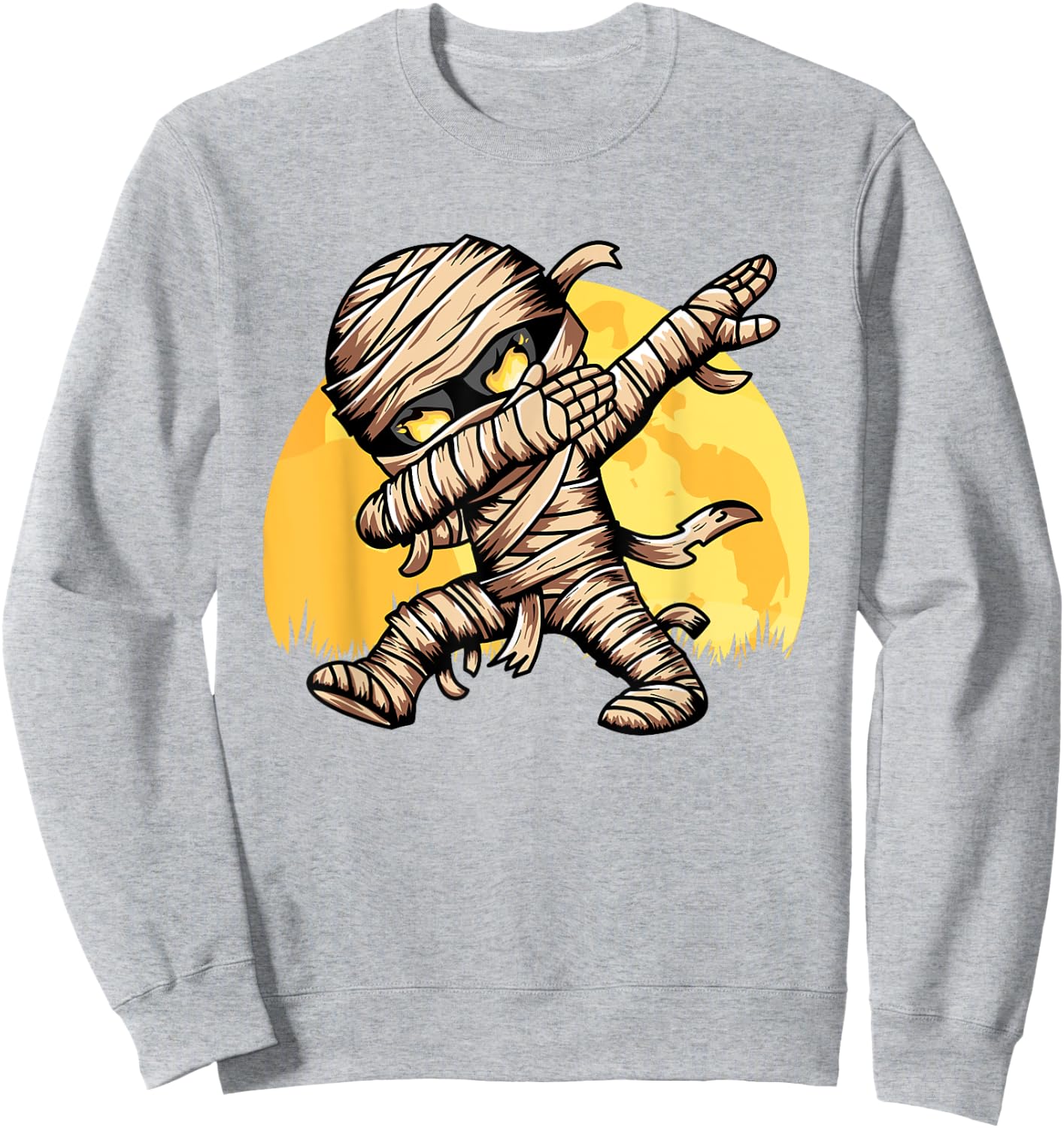 Dabbing Mummy Costume Dab Dancing Men Kids Boys Halloween Sweatshirt - Sweatshirt | Ash
