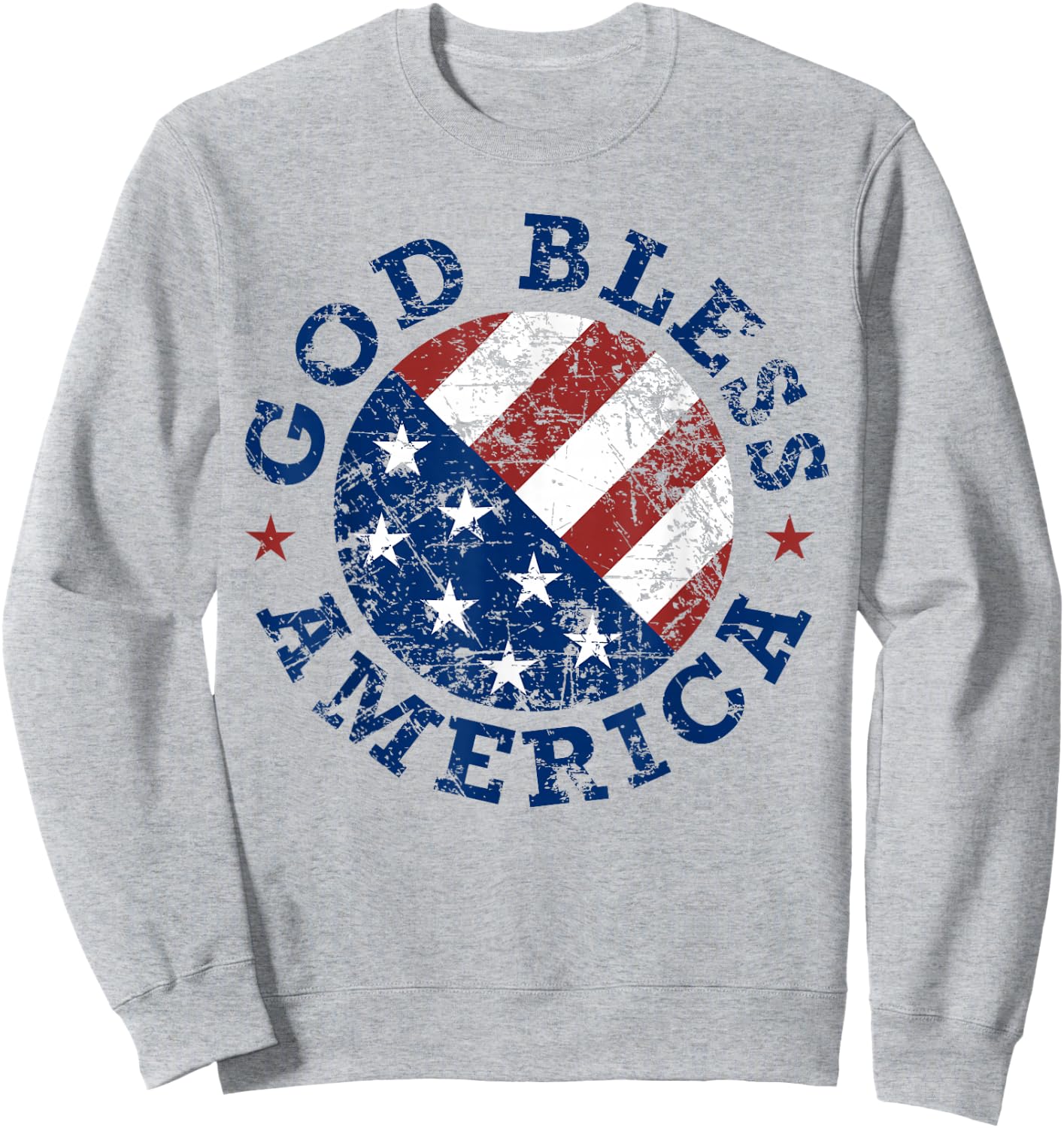 God Bless America Flag 4th of July Independence Day Kids Men Sweatshirt - Sweatshirt | Ash