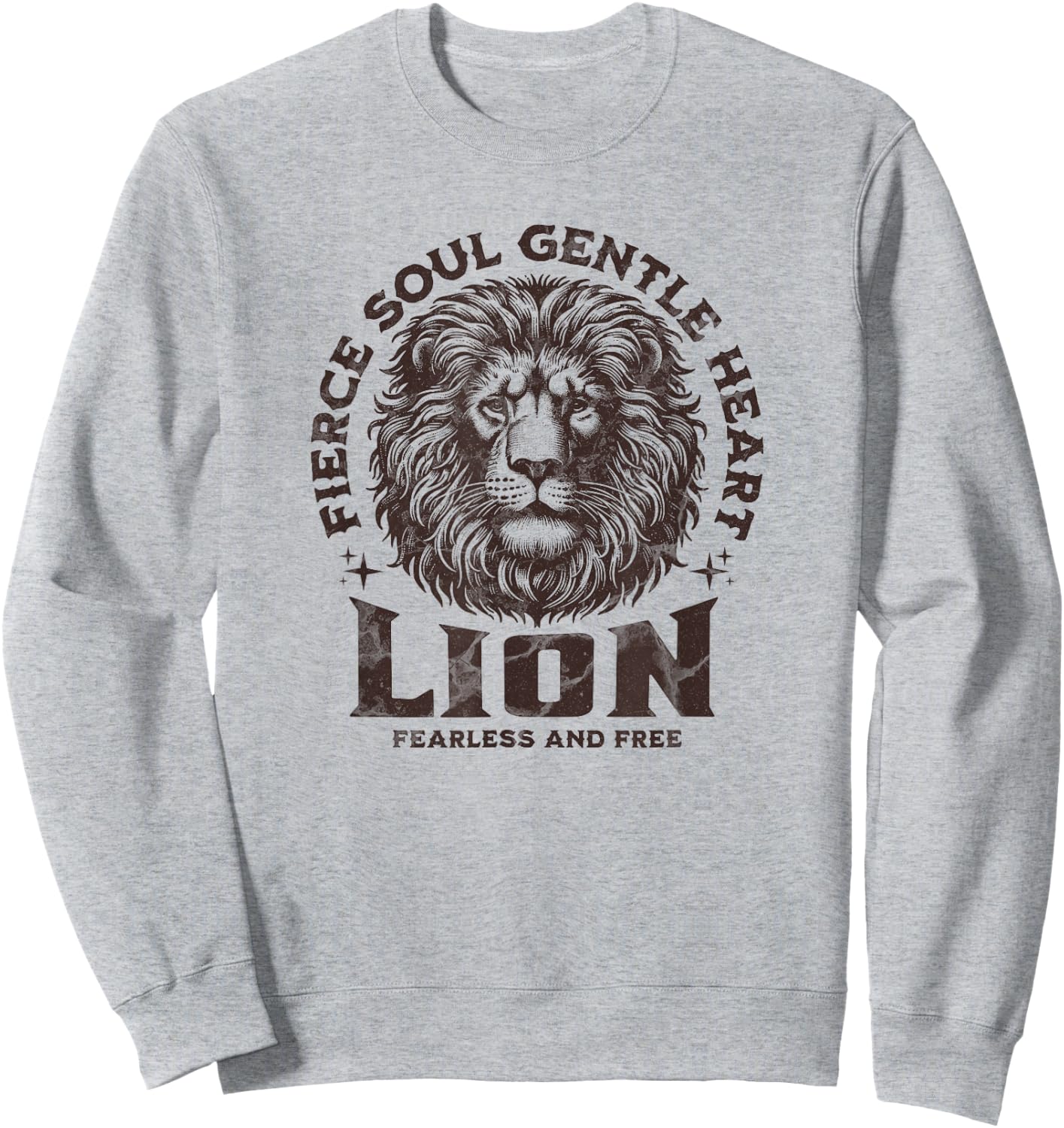 Wild Fierce Lion Safari for Animal Lover Women and Men Sweatshirt - Sweatshirt | Ash