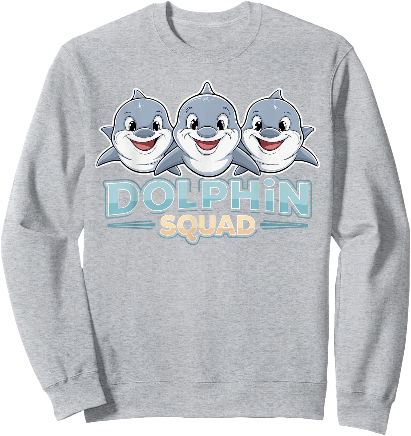Dolphin Squad Design for Dolphin Lover Stuff | Kids Dolphin Sweatshirt - Sweatshirt | Ash