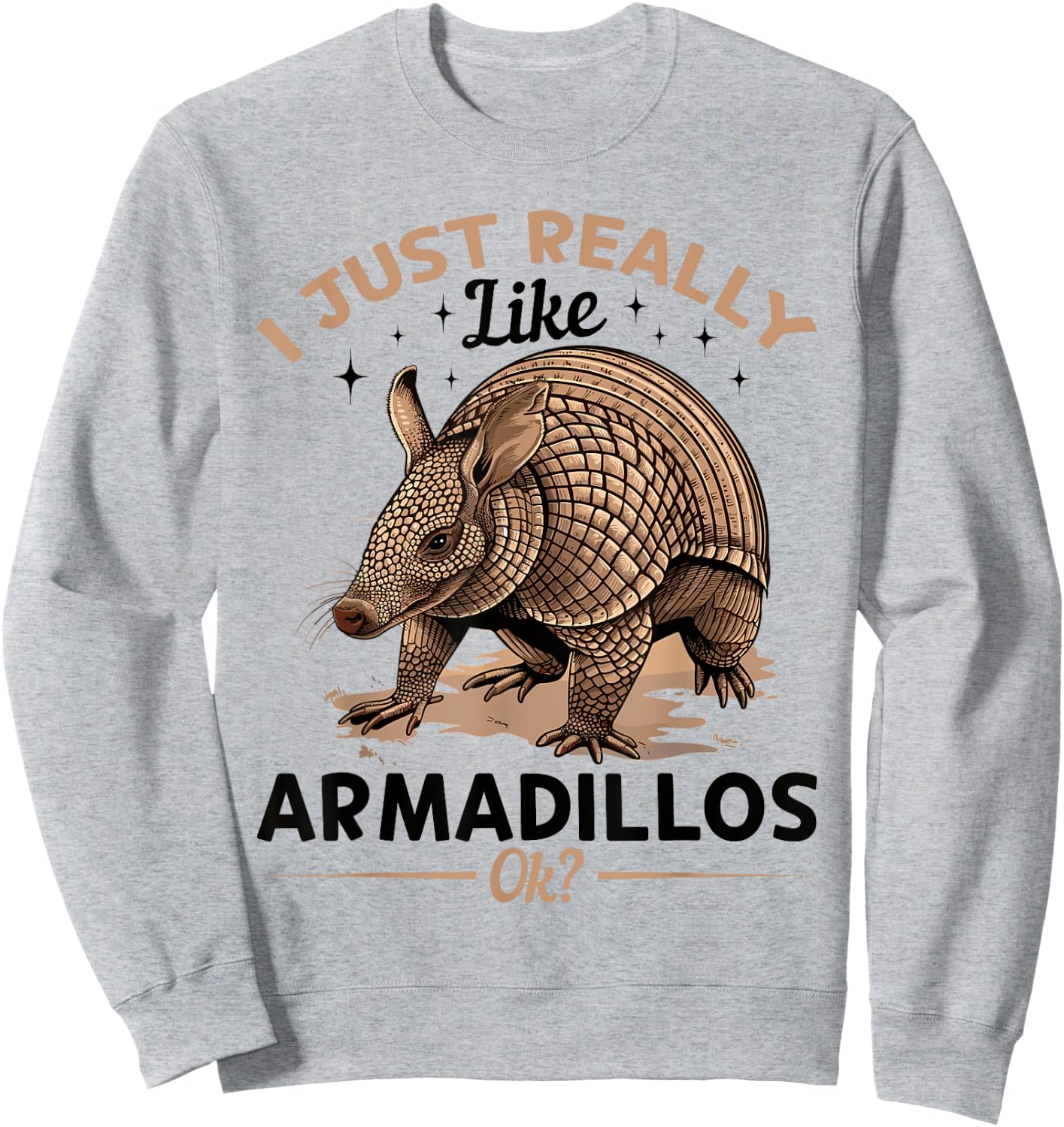 Funny Armadillo Animal I Just Really Like Armadillos, Ok? Sweatshirt - Sweatshirt | Ash