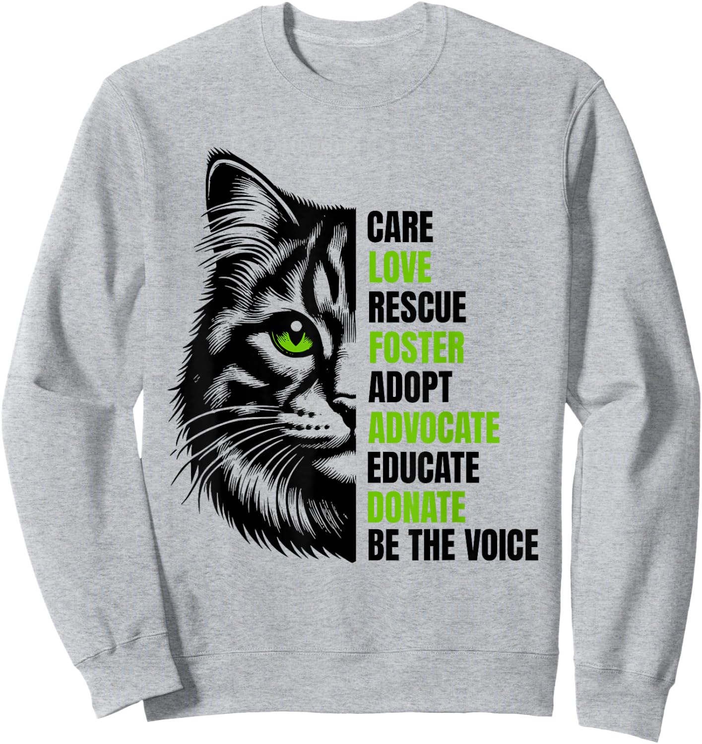 Paws Under the Moon - Cat Lovers Gifts Cat Rescue Gift Feral Kittens Homeless Foster Adopt Cats TNR , Small, White Sweatshirt - Sweatshirt | Ash