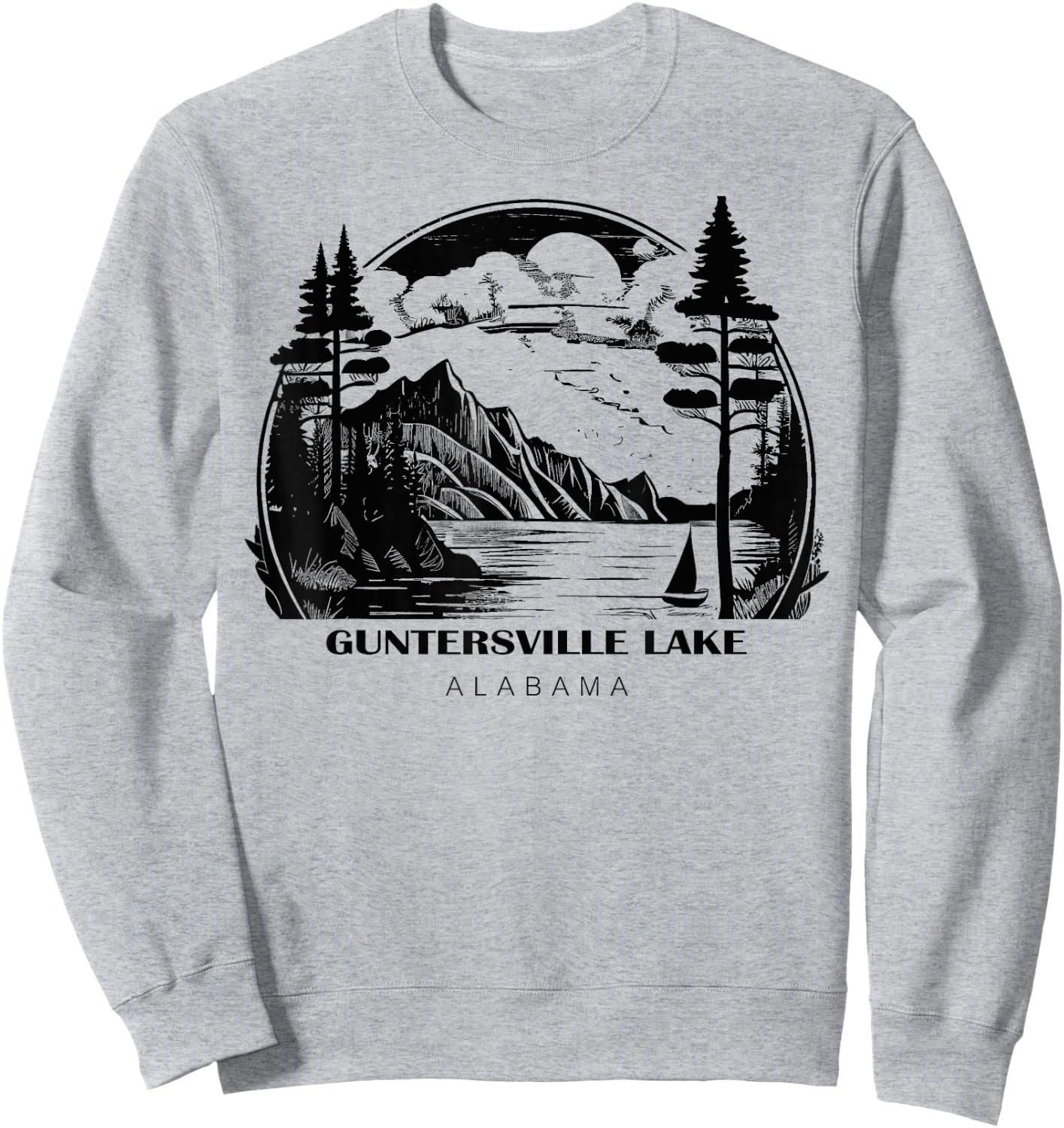 Guntersville Lake Alabama Sweatshirt - Sweatshirt | Ash