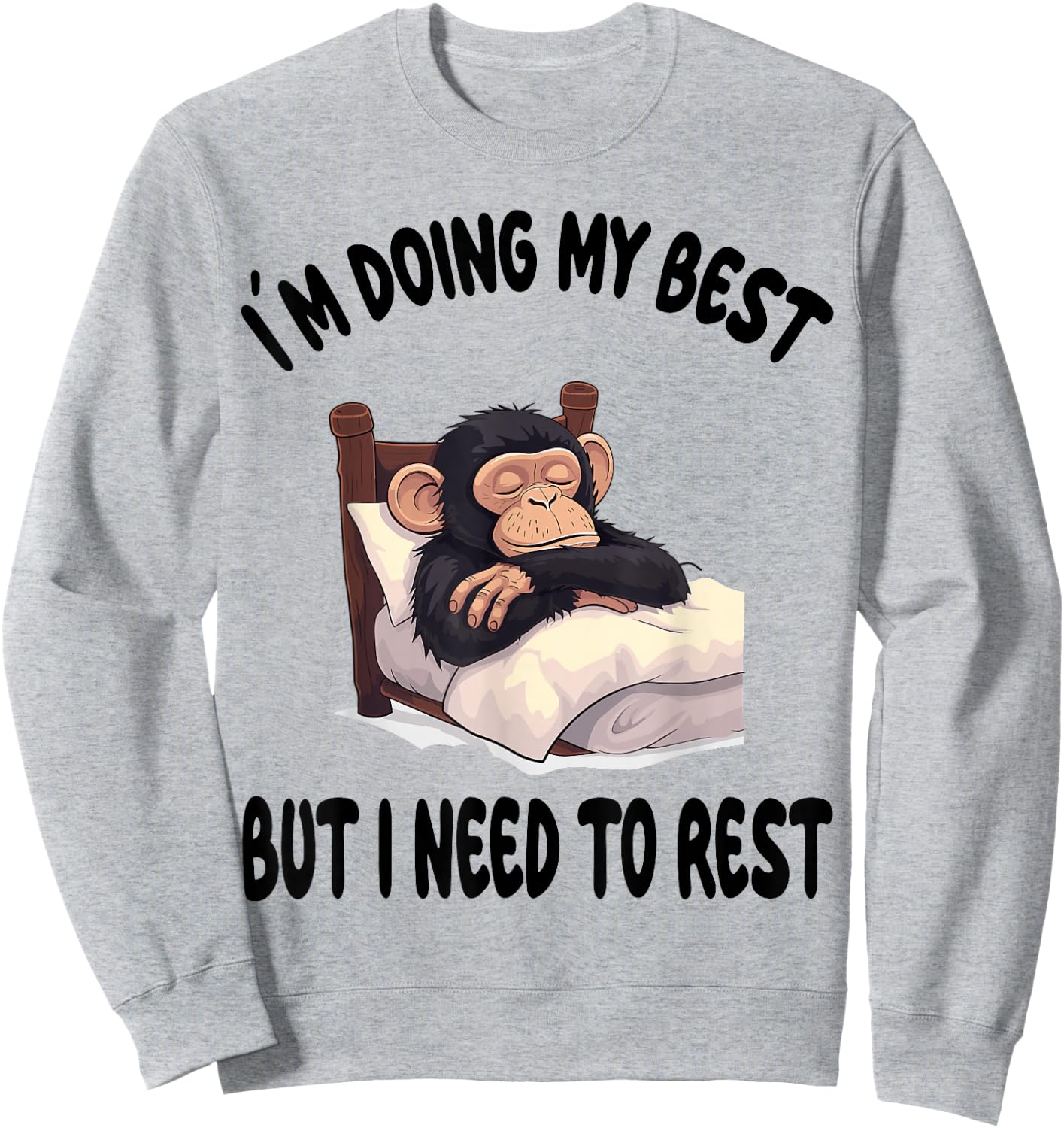 Monkey Ape Official Sleepshirt Pajamas Nightgown Sweatshirt - Sweatshirt | Ash