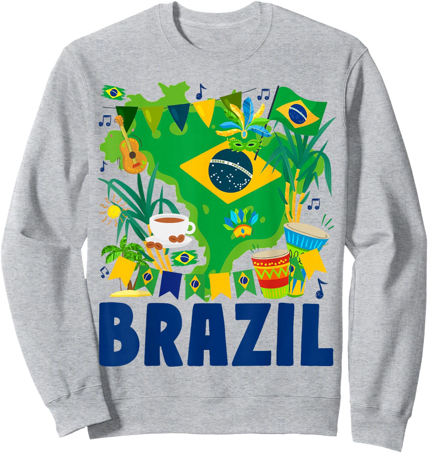 Brazil Flag Outfit Idea Brasil & Brazilian Flag Sweatshirt - Sweatshirt | Ash