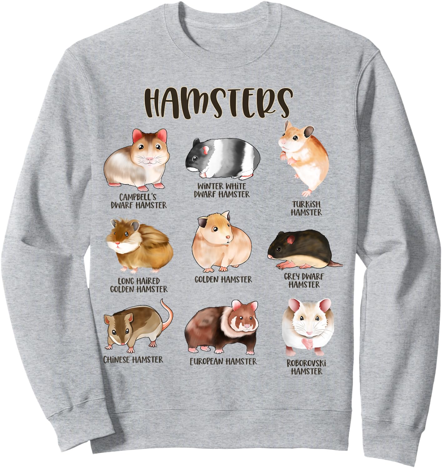Many different hamsters - types of hamsters Sweatshirt - Sweatshirt | Ash