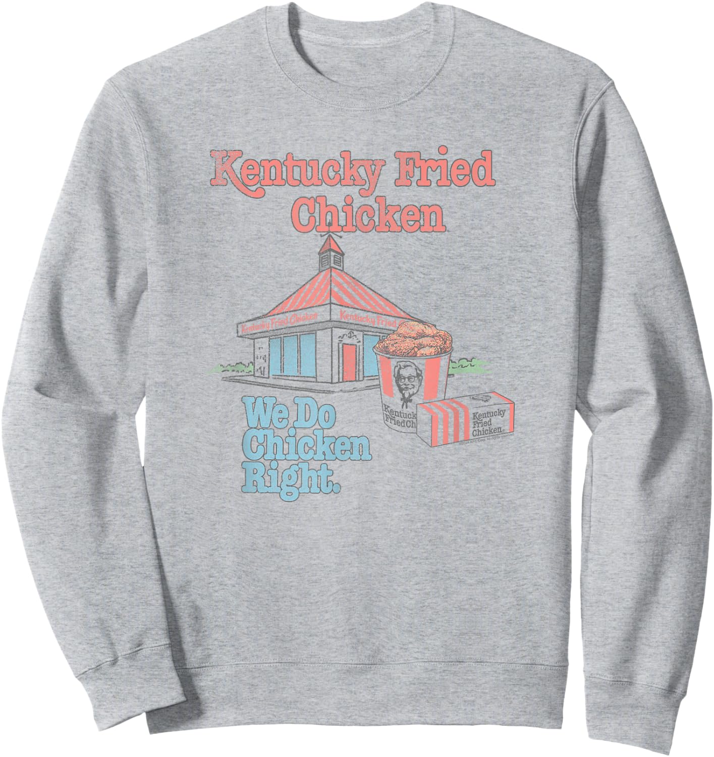Officially Licensed KFC We Do Chicken Right Fast Food Sweatshirt - Sweatshirt | Ash