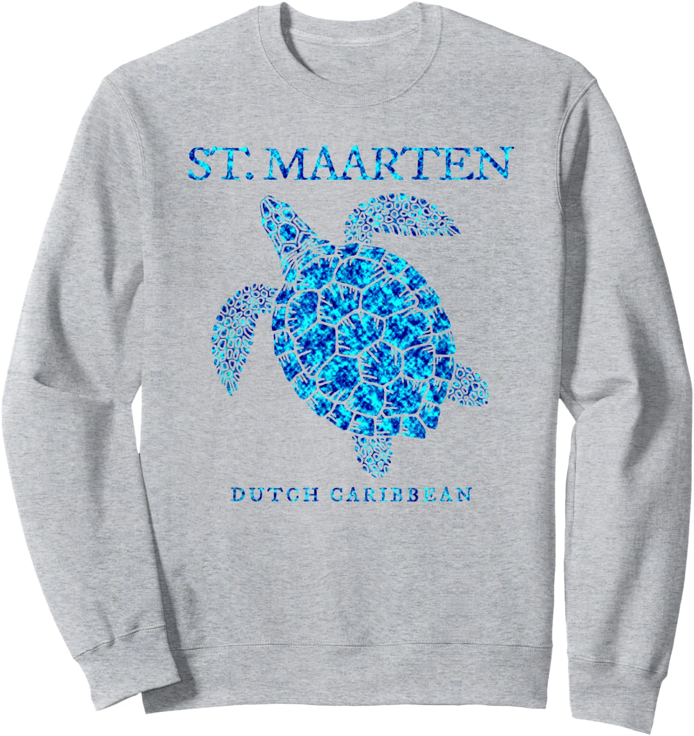 St. Maarten Sea Turtle Boys Girls Vacation Souvenir Sweatshirt - Sweatshirt | Ash