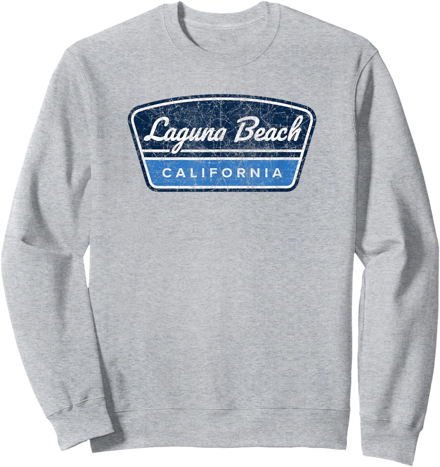 Laguna Beach California Retro Vintage Souvenir Badge Sweatshirt - Sweatshirt | Ash
