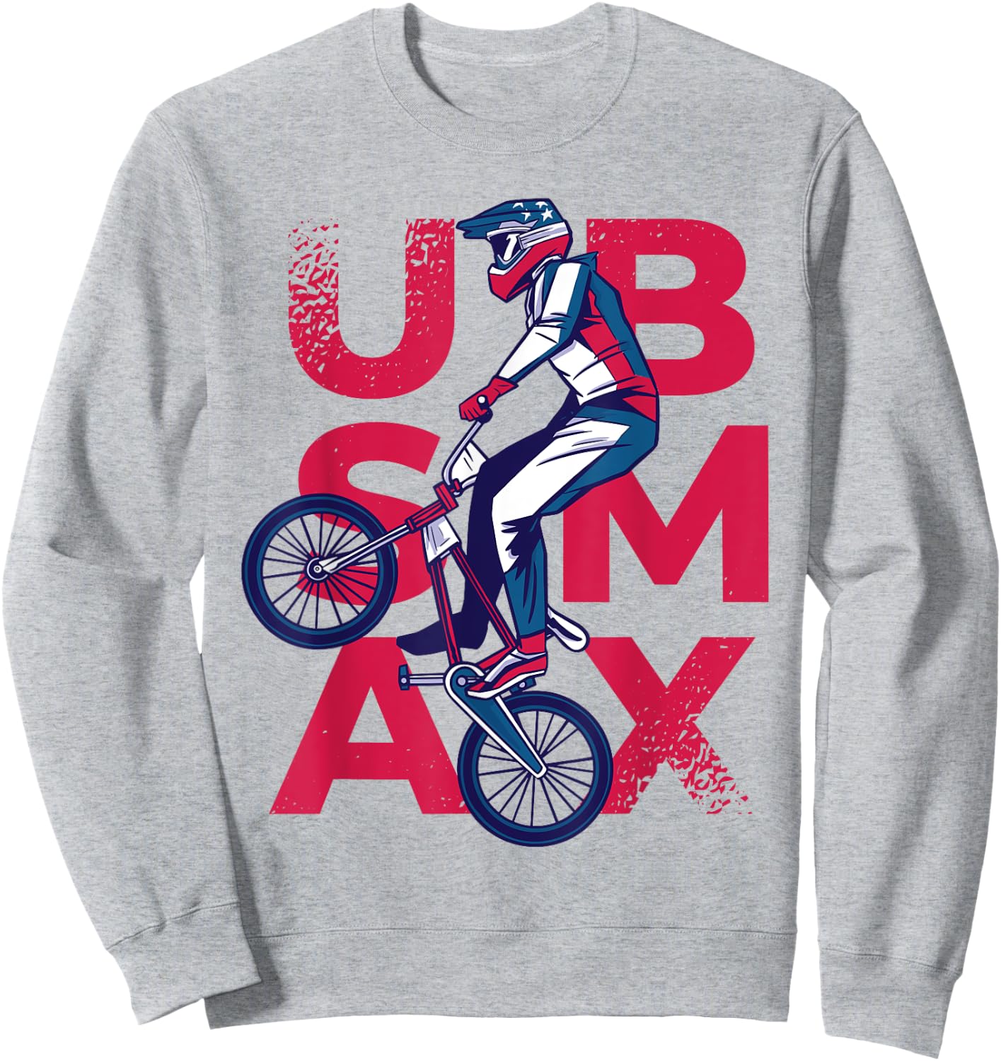 BMX Bike Support Team Flag USA Track Rider American Sweatshirt - Sweatshirt | Ash