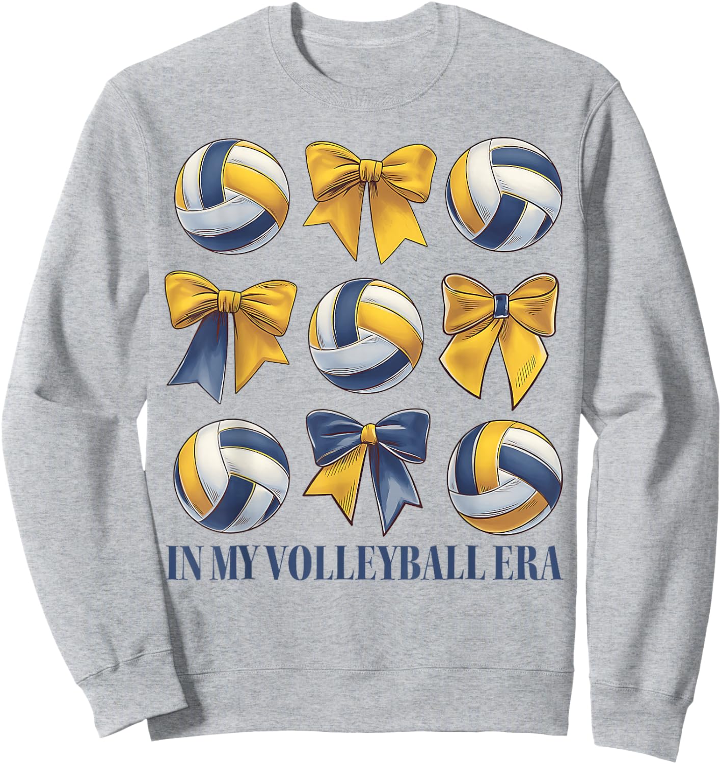 In My Volleyball Era Coquette Bow Volleyball Season Women Sweatshirt - Sweatshirt | Ash