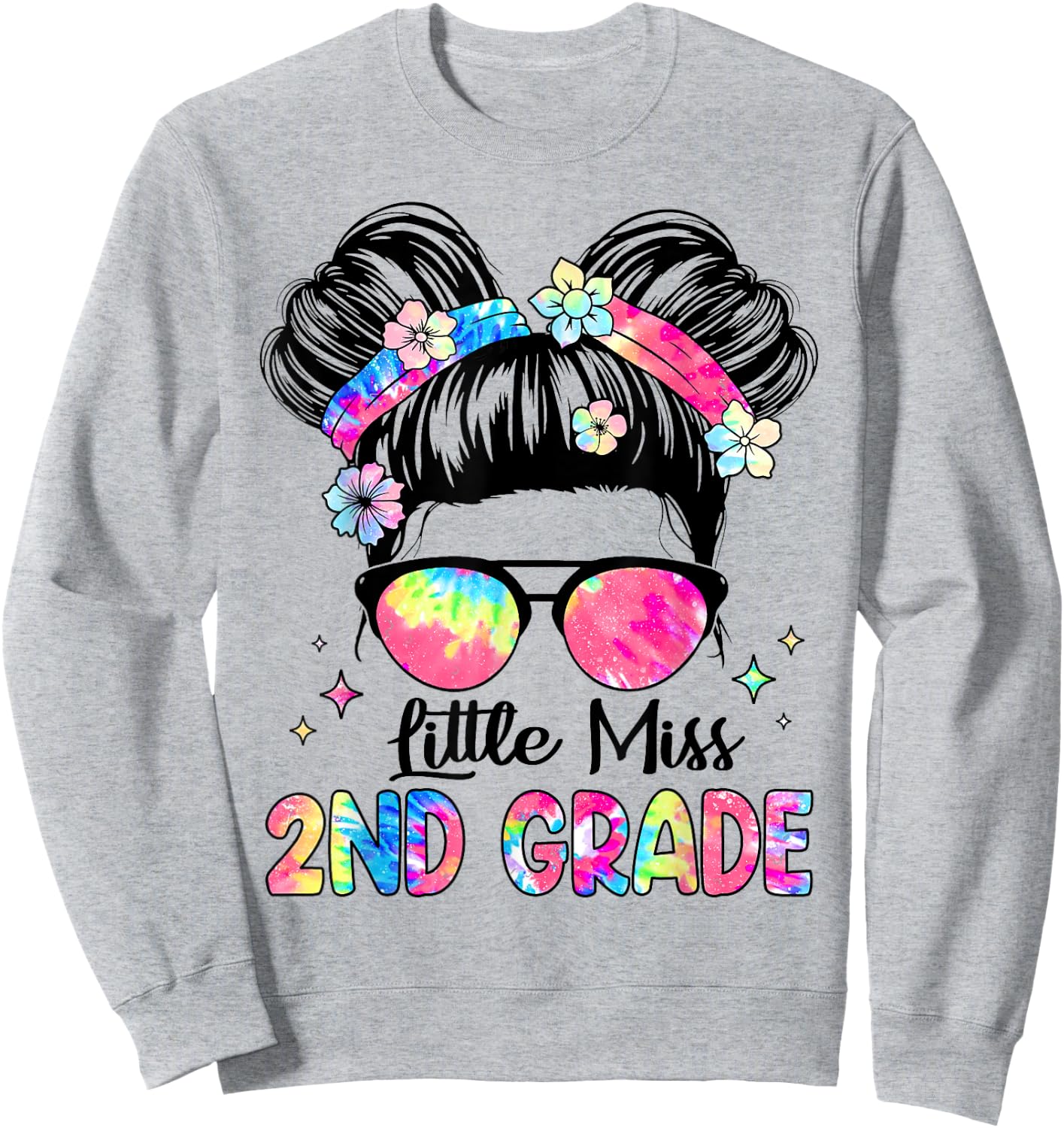 Little Miss 2nd Grade Girls Kids Back To School Second Grade Sweatshirt - Sweatshirt | Ash