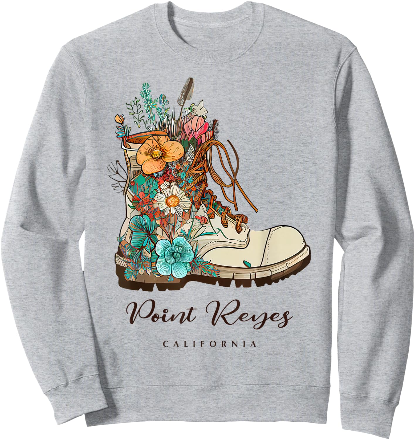 Point Reyes Hiking Outdoors Souvenir Sweatshirt - Sweatshirt | Ash