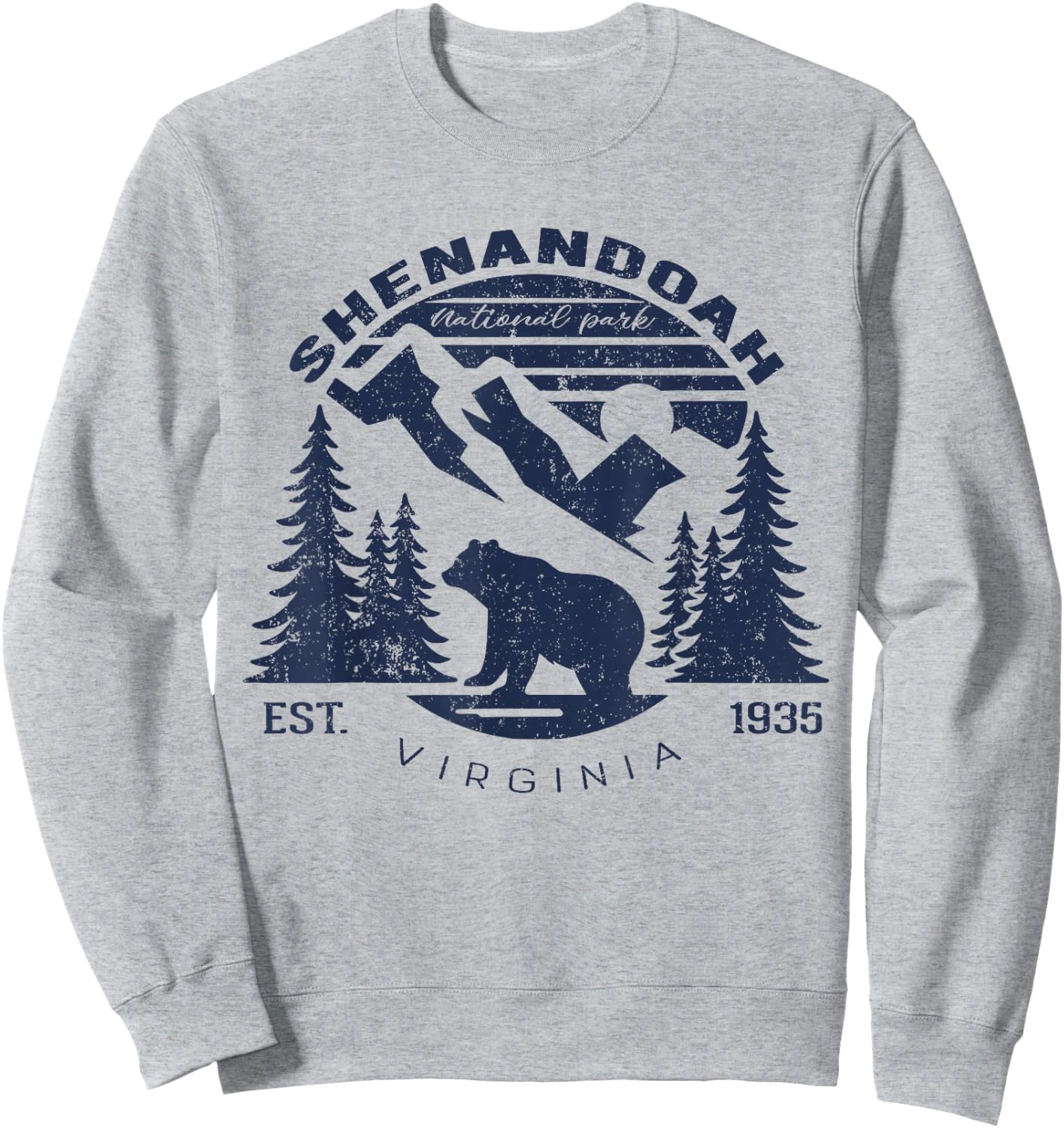 Vintage Shenandoah National Park for kids Hiking Camping Sweatshirt - Sweatshirt | Ash