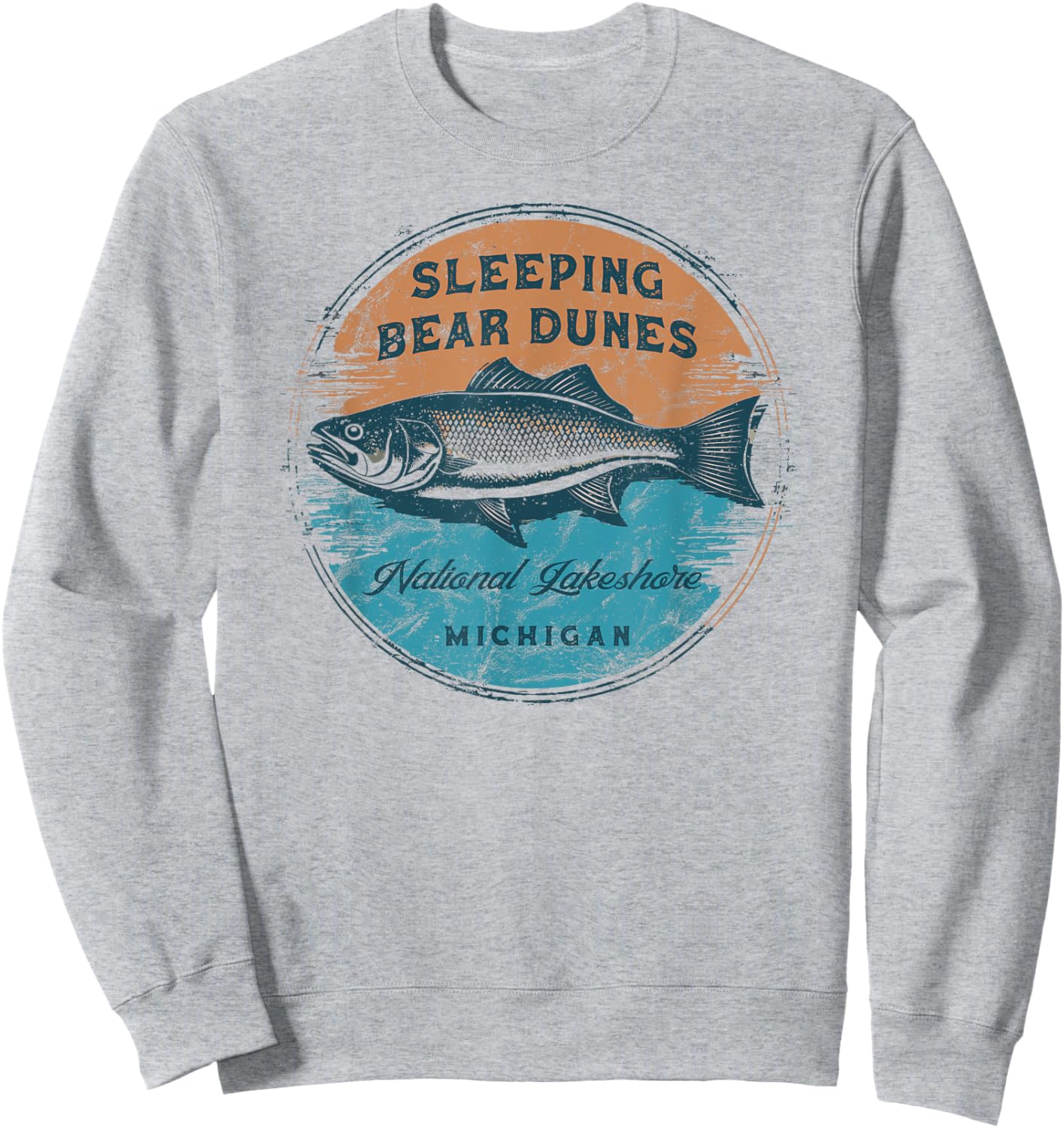 Sleeping Bear Dunes National Lakeshore Michigan Vintage Sweatshirt - Sweatshirt | Ash