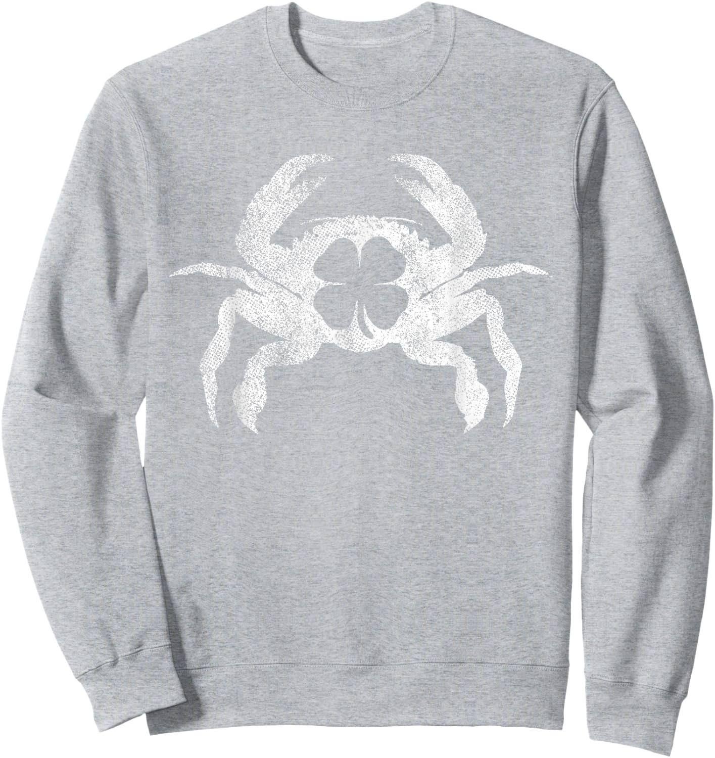 St. Patrick's Day Shamrock Crab Fisherman Irish Crabber Sweatshirt - Sweatshirt | Ash