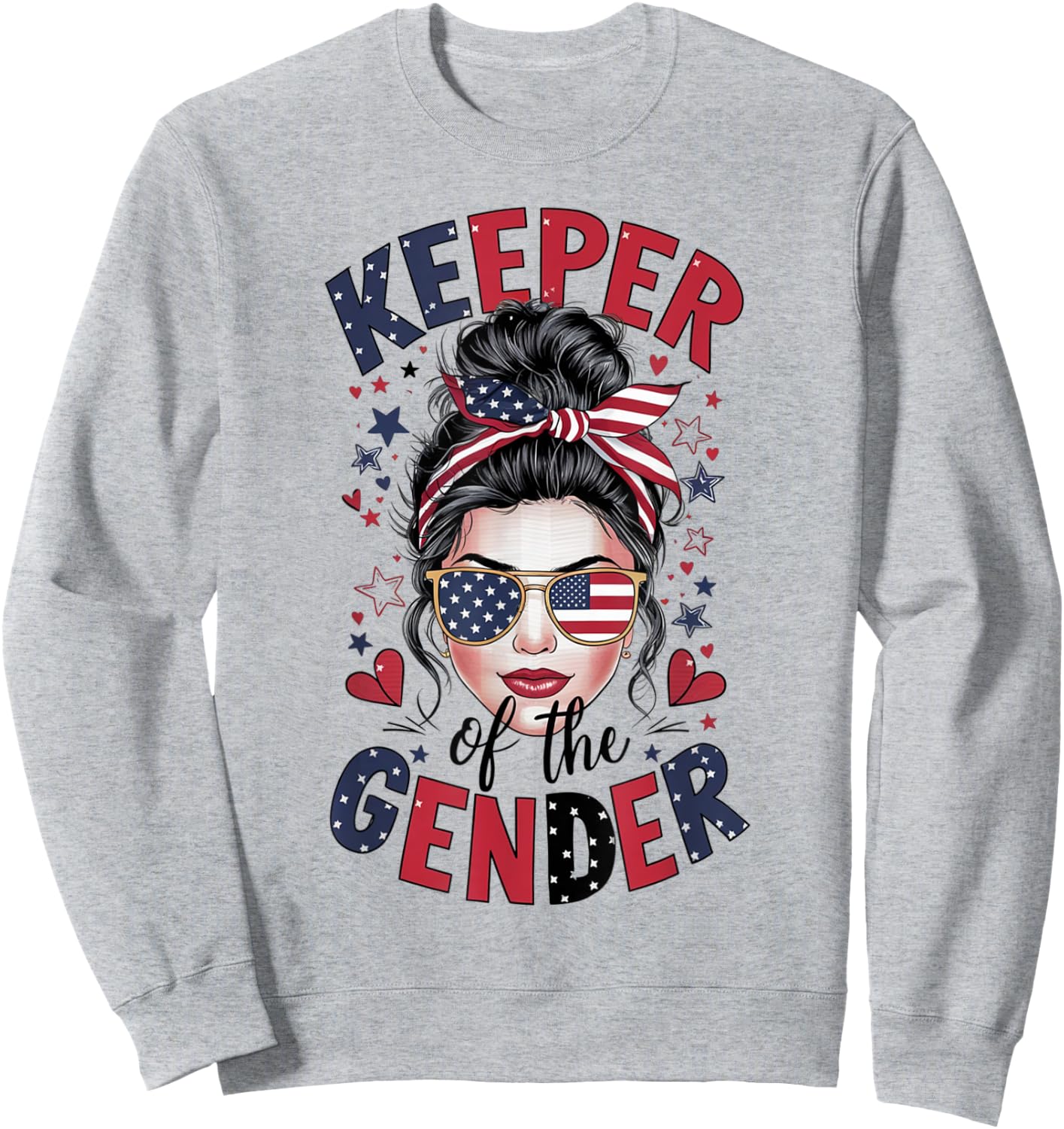Keeper of the Gender Moms Fourth 4th of july Gender Reveal Men Sweatshirt - Sweatshirt | Ash