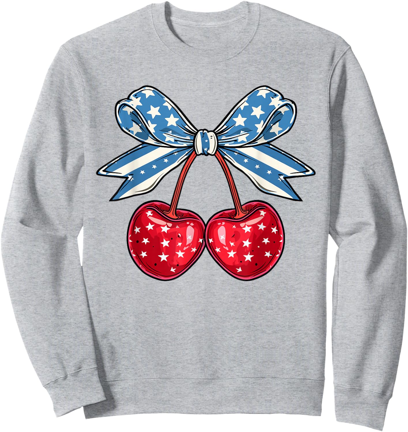 Funny Cherry Coquette 4th Of July Fourth July American Women Kids Men Sweatshirt - Sweatshirt | Ash