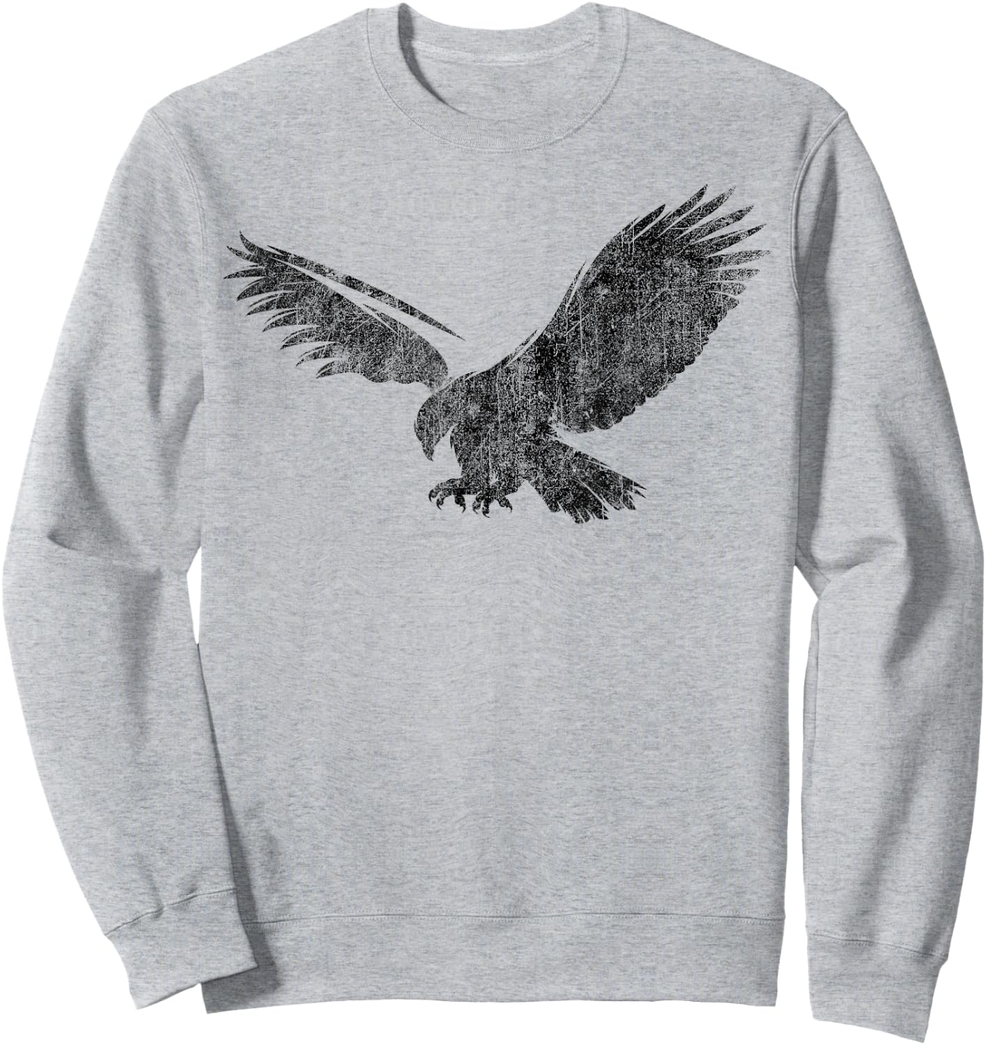 Beautiful Eagle American Bird Silhouette Flying Vintage Cool Sweatshirt - Sweatshirt | Ash