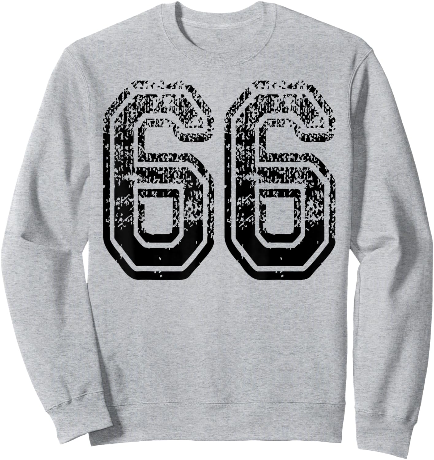 Number 66 Sports Team in black Sweatshirt - Sweatshirt | Ash