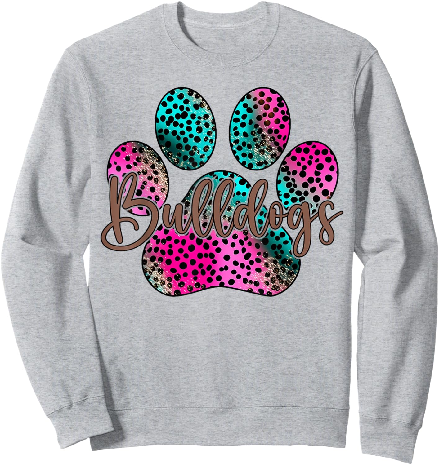 Vintage Bulldogs Team Pride School Spirit Back To School Sweatshirt - Sweatshirt | Ash