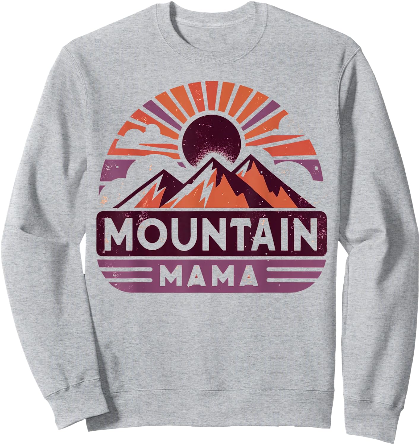 Mothers Day Love Hiking Mountain Mama Sweatshirt - Sweatshirt | Ash