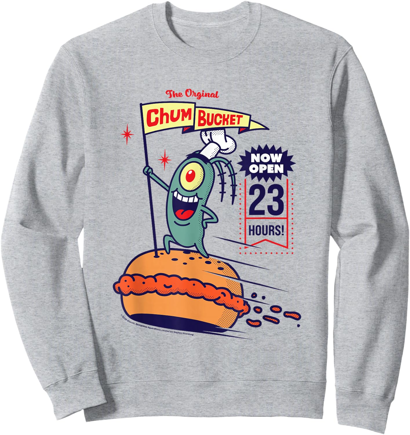 Spongebob Squarepants The Original Chum Bucket Sweatshirt - Sweatshirt | Ash