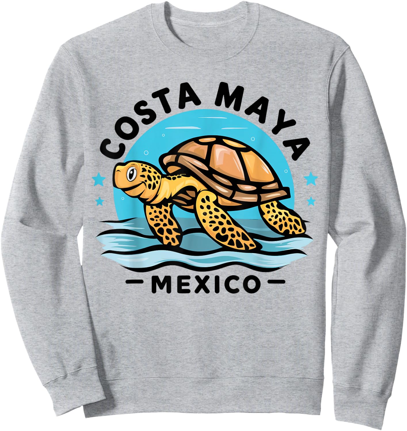 Costa Maya Mexico Turtle Vacation Souvenir Beach Men Women Girls Kids Sweatshirt - Sweatshirt | Ash