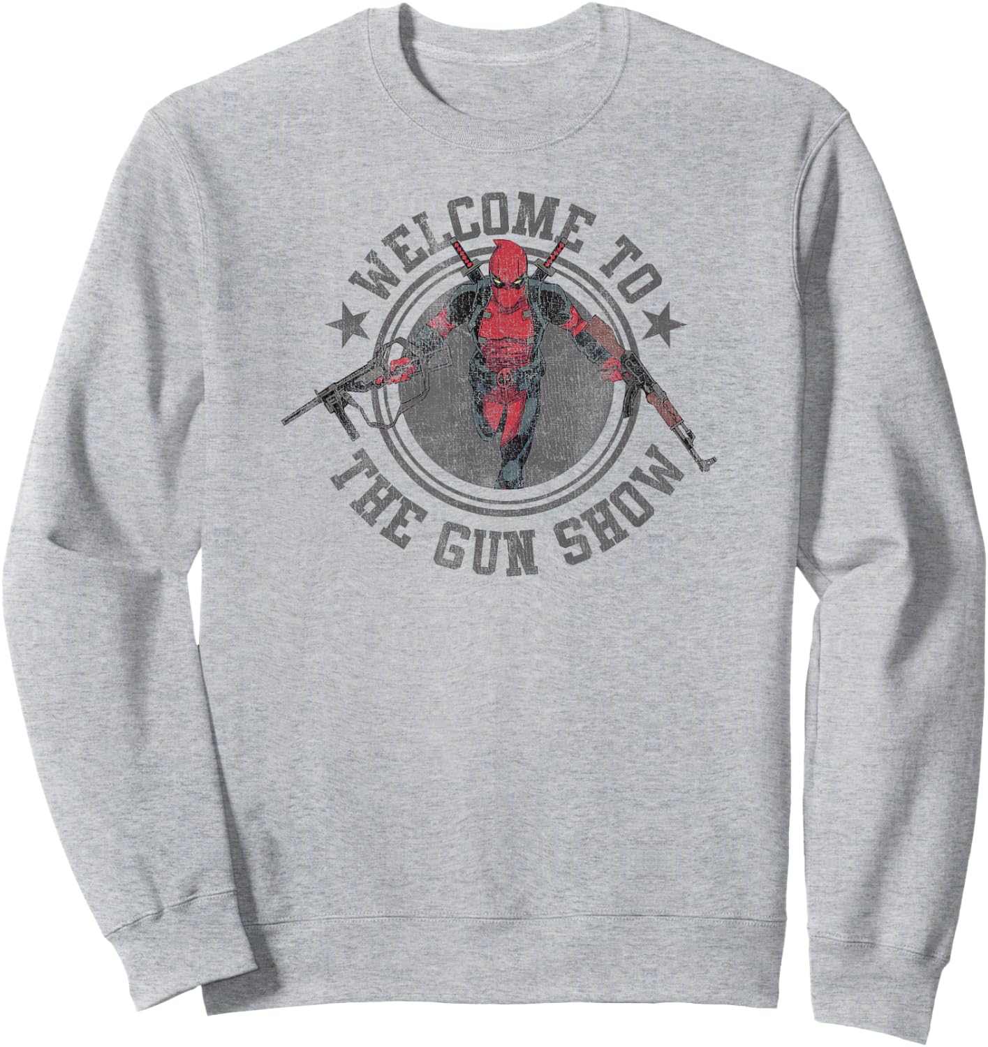 Marvel Deadpool Welcome to The Gun Show Vintage Comic Sweatshirt - Sweatshirt | Ash