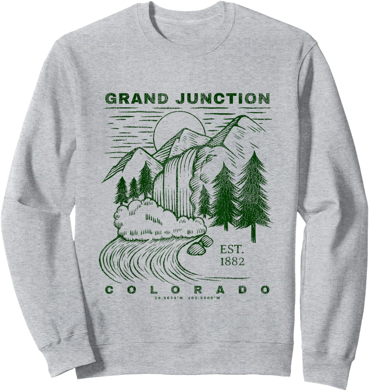 Grand Junction Colorado Neat Souvenir Rustic Grand Junction Sweatshirt - Sweatshirt | Ash
