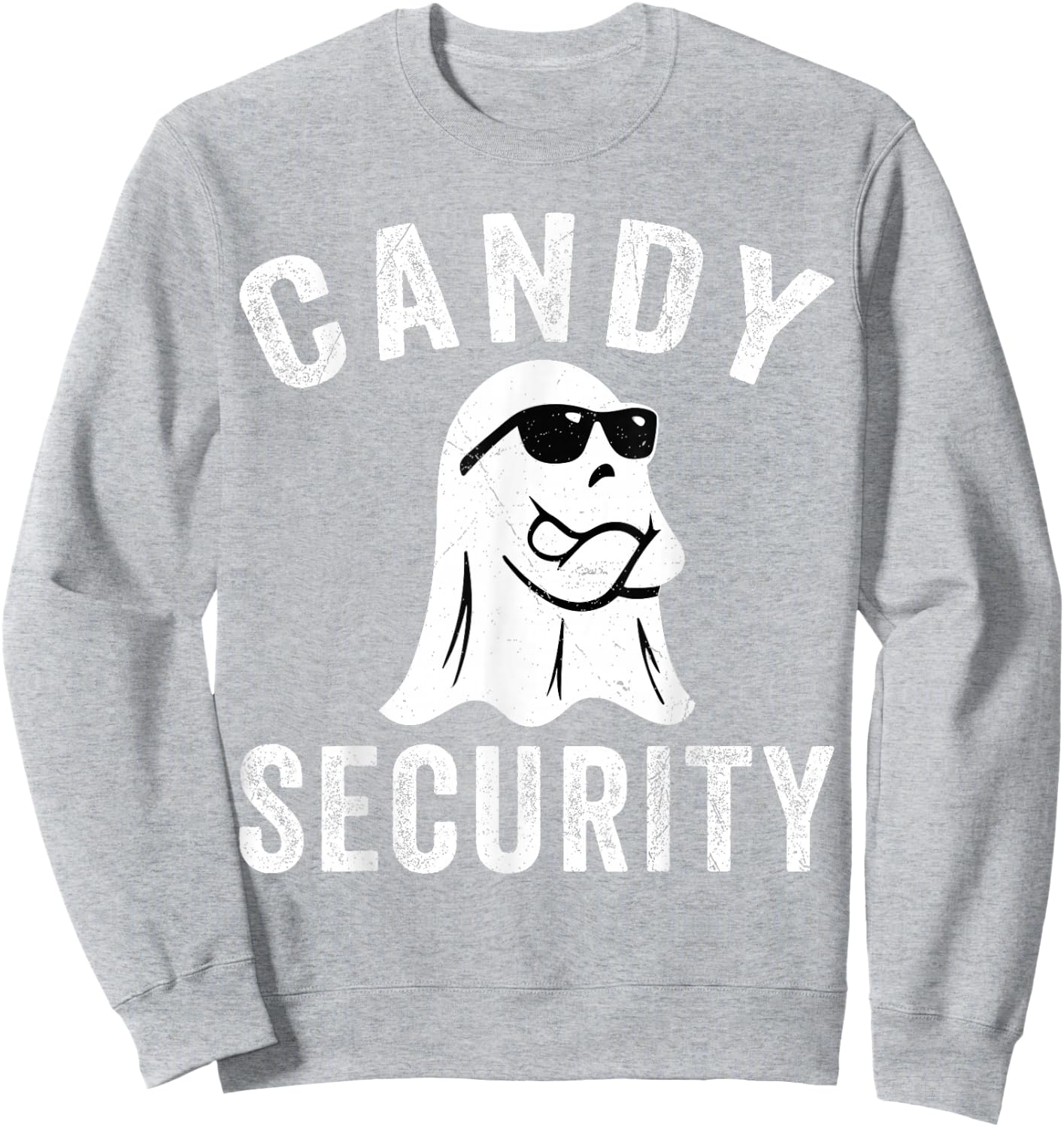 Easy Halloween Costume Halloween Candy Security Ghost Sweatshirt - Sweatshirt | Ash