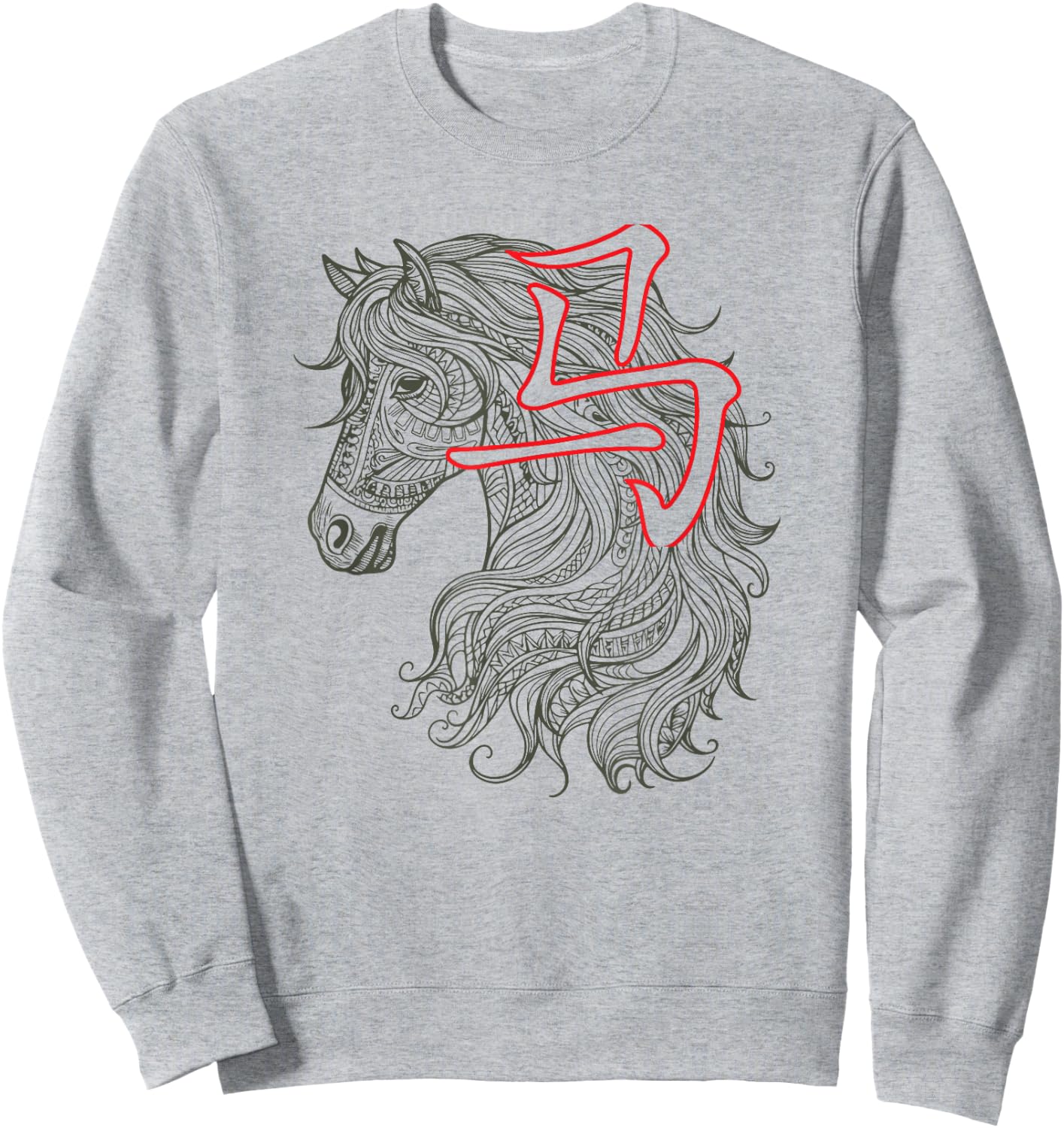 Chinese Lunar New Year Of The Horse 2026 Vietnamese Tet Sweatshirt - Sweatshirt | Ash