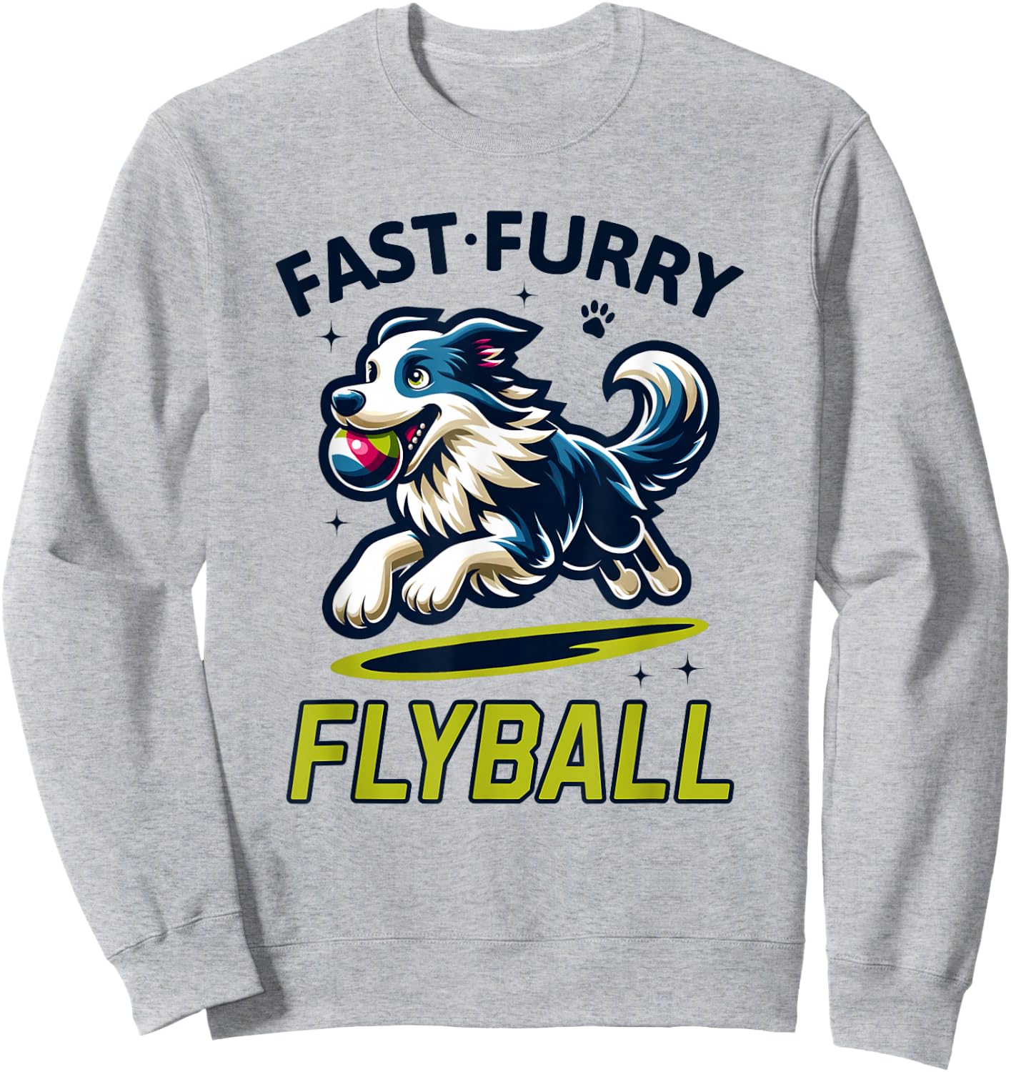 Flyball Champion Dog Race Competition Dog Agility Training Sweatshirt - Sweatshirt | Ash