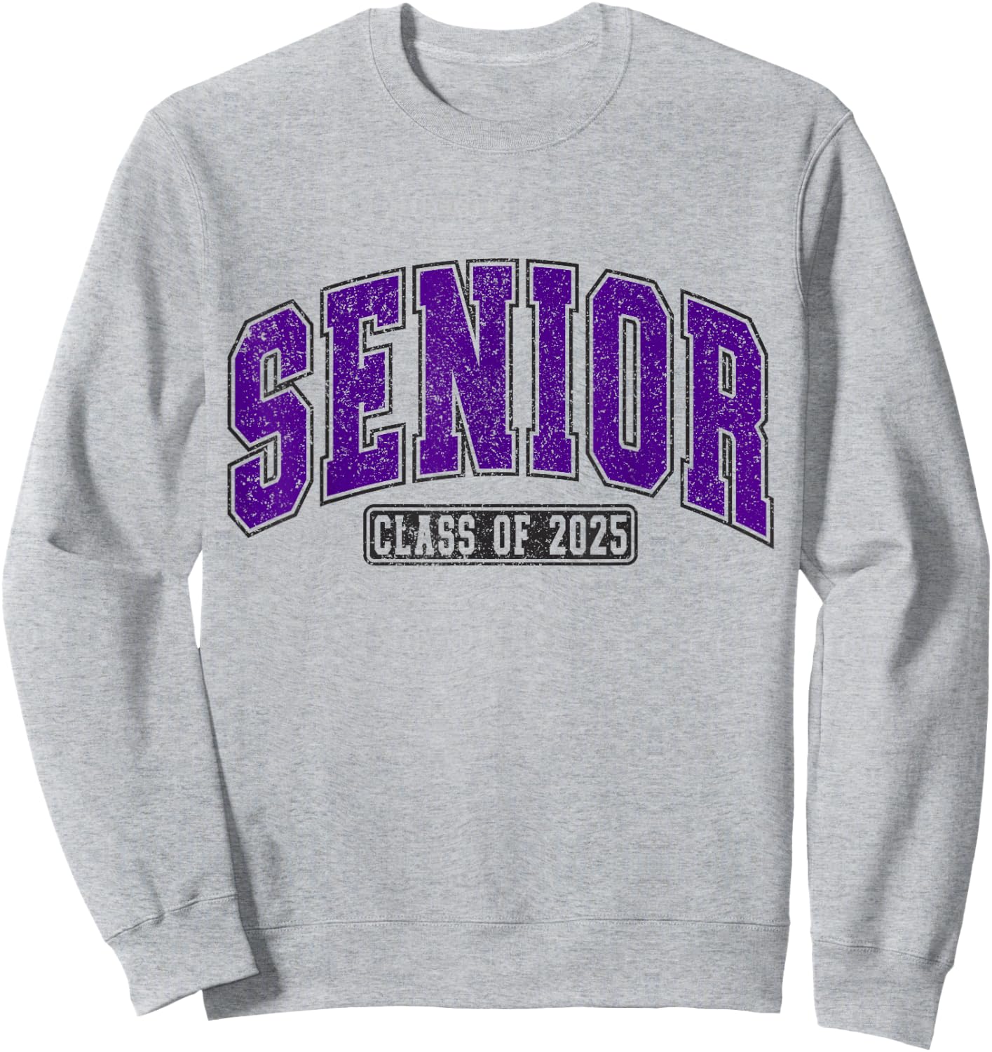 Class of 2025 Purple High School College Seniors Retro Grad Sweatshirt - Sweatshirt | Ash