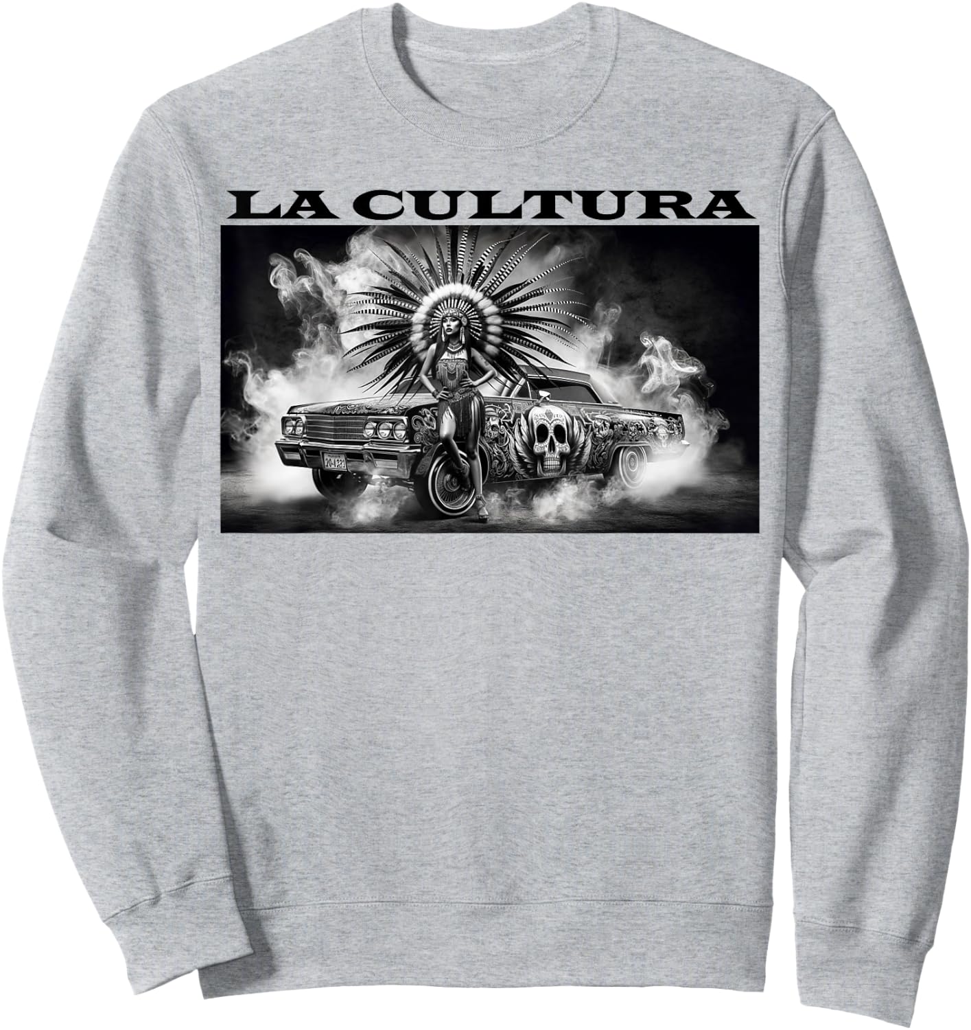 Chicano Mexican Culture Lowriders Aztec Classic La Cultura Sweatshirt - Sweatshirt | Ash