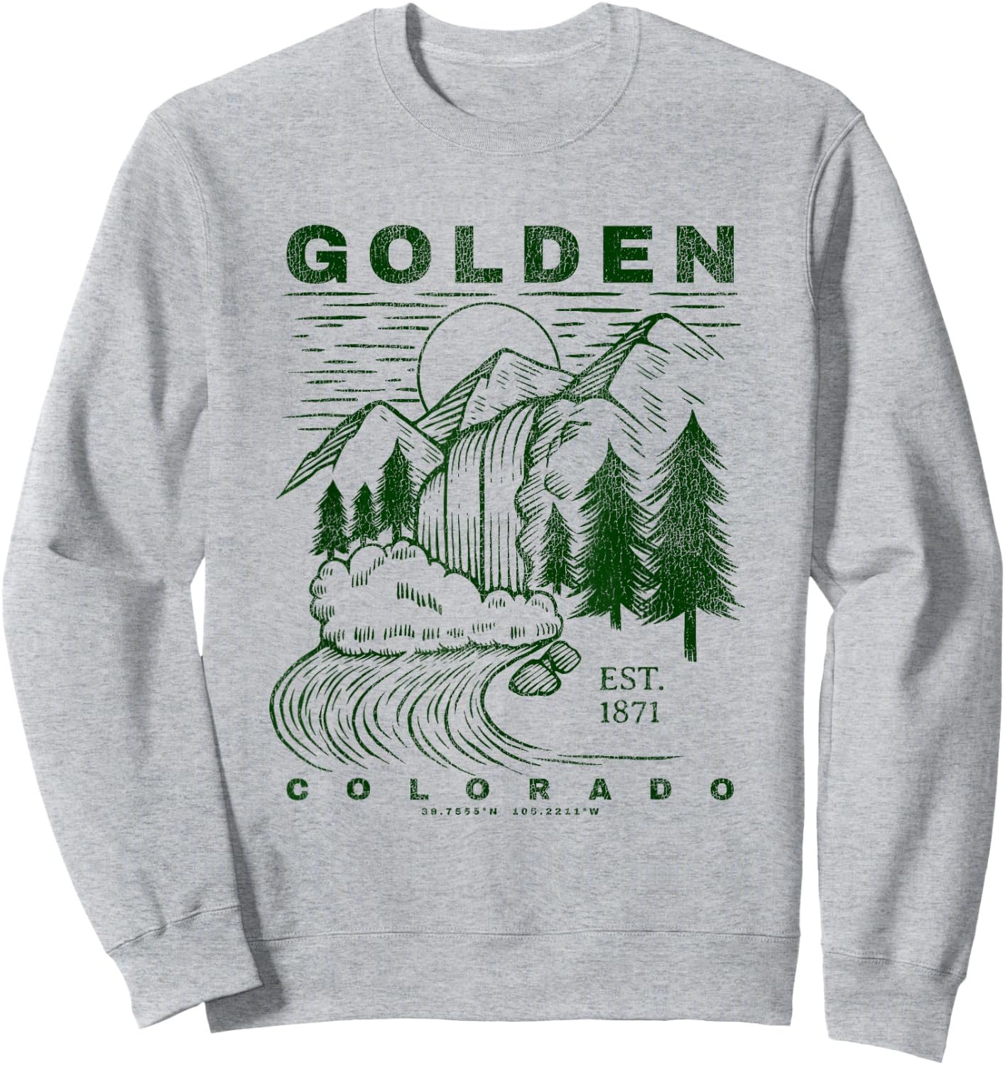 Golden Colorado Neat Travel Souvenir Rustic Golden Sweatshirt - Sweatshirt | Ash