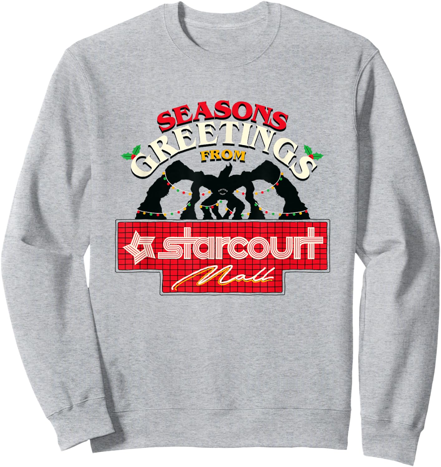 Stranger Things Christmas Seasons Greetings From Startcourt Sweatshirt - Sweatshirt | Ash