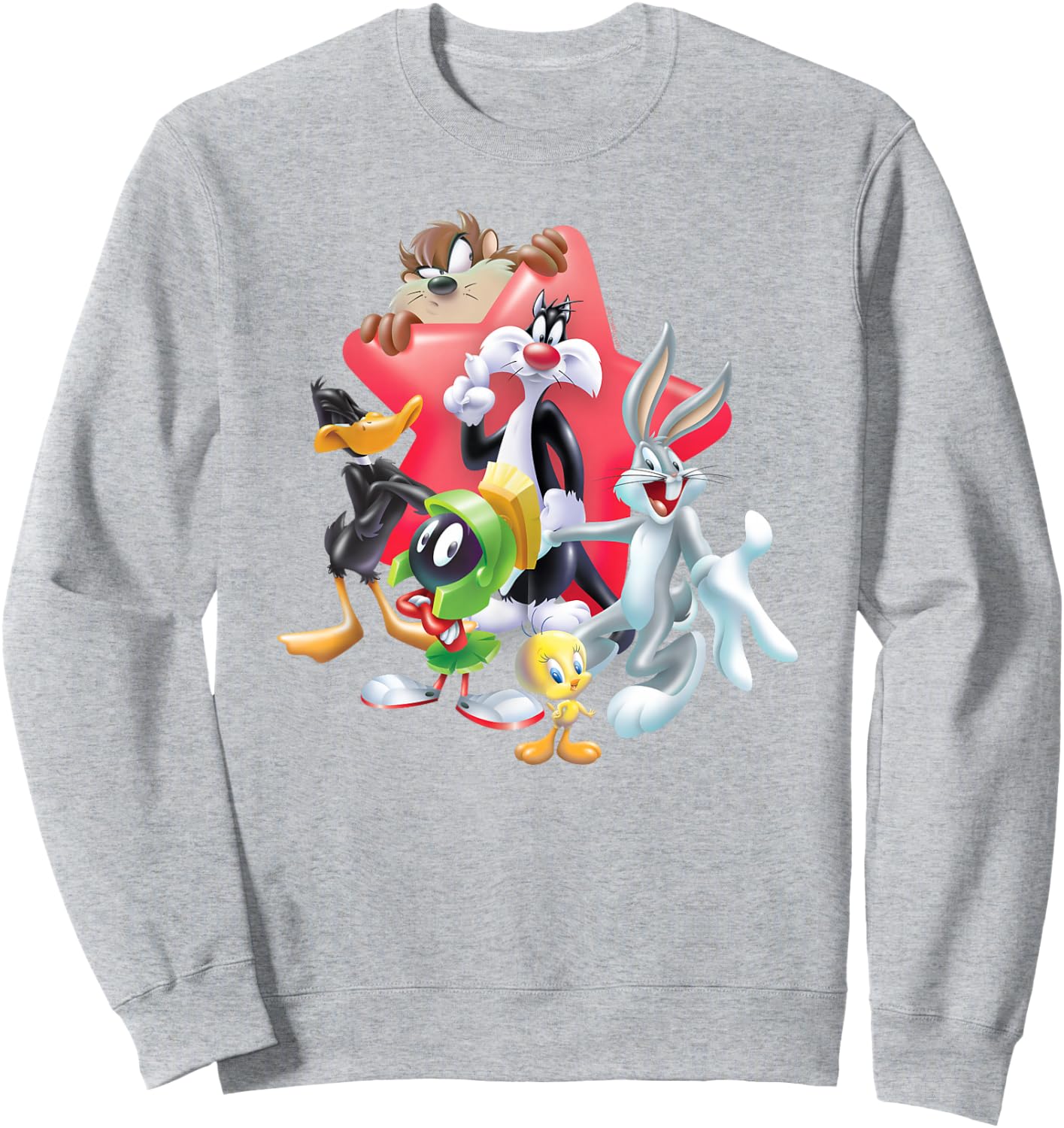 Looney Tunes Bugs Bunny and Friends Star Sweatshirt - Sweatshirt | Ash