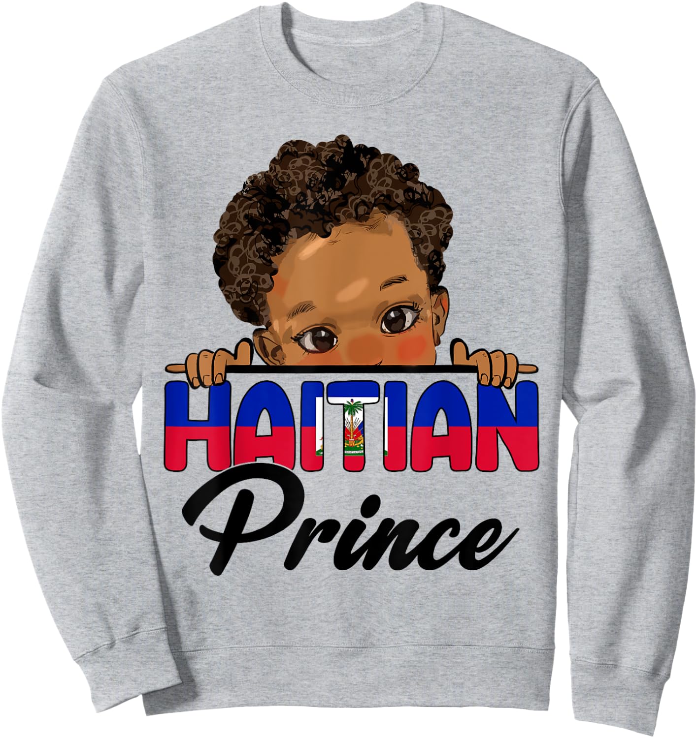 Haitian Prince Hispanic Heritage Month Latina Haiti Boys Sweatshirt - Sweatshirt | Ash