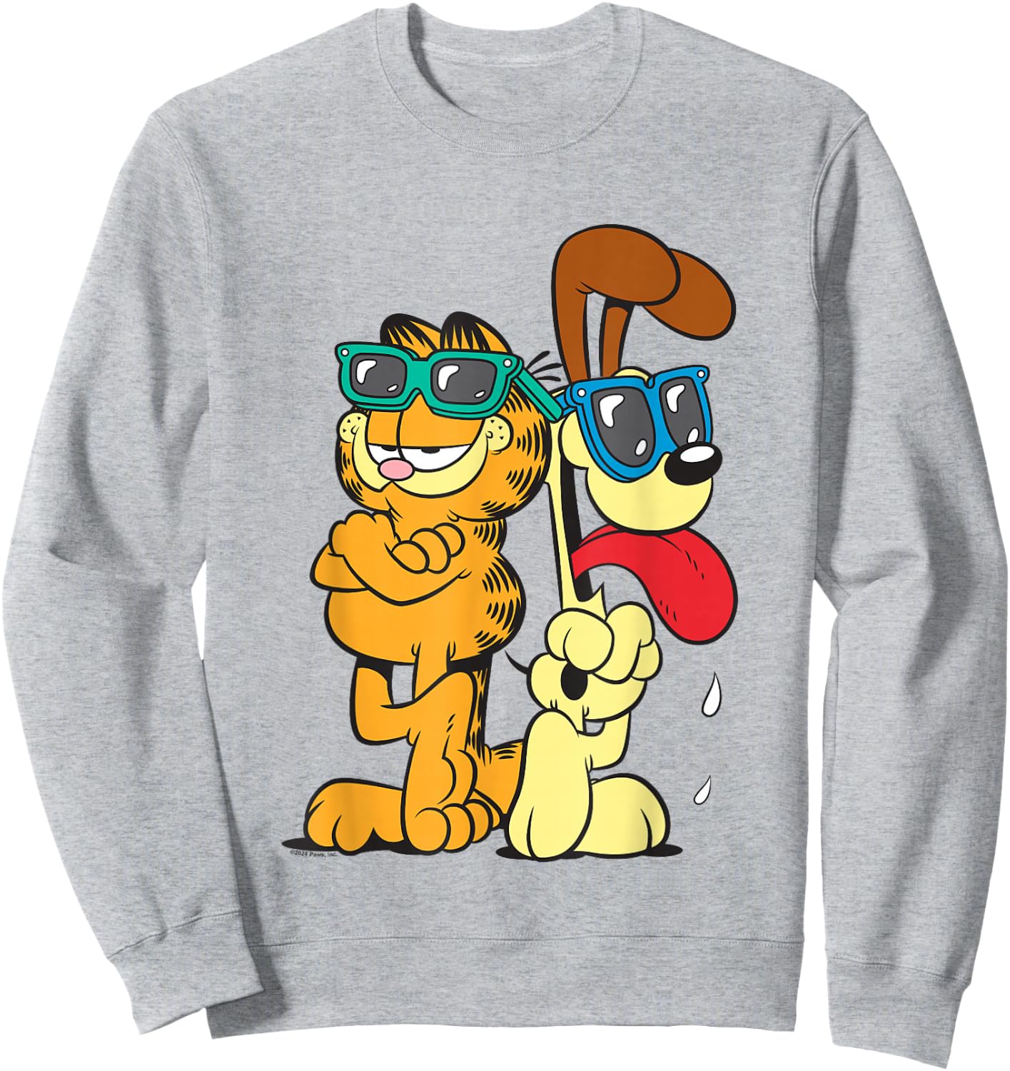 Garfield & Odie Wearing Shades Cool Shot Sweatshirt - Sweatshirt | Ash