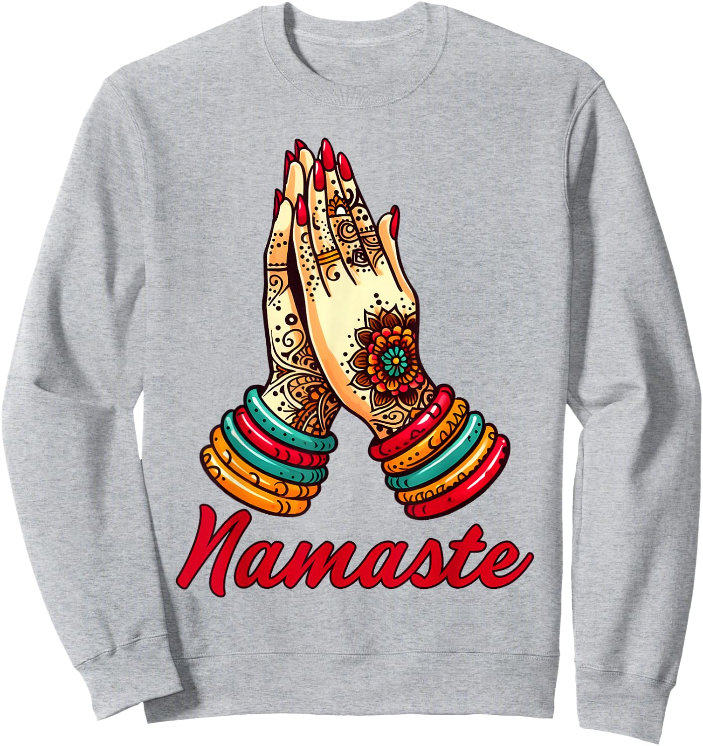 Yoga Namaste Sweatshirt - Sweatshirt | Ash
