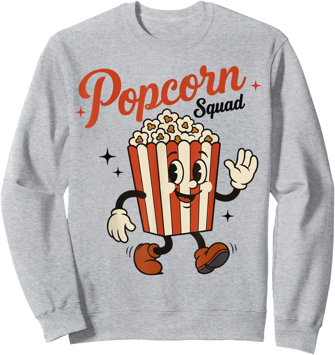 Popcorn Squad Cartoon Funny Cinema Movie Popcorn Sweatshirt - Sweatshirt | Ash